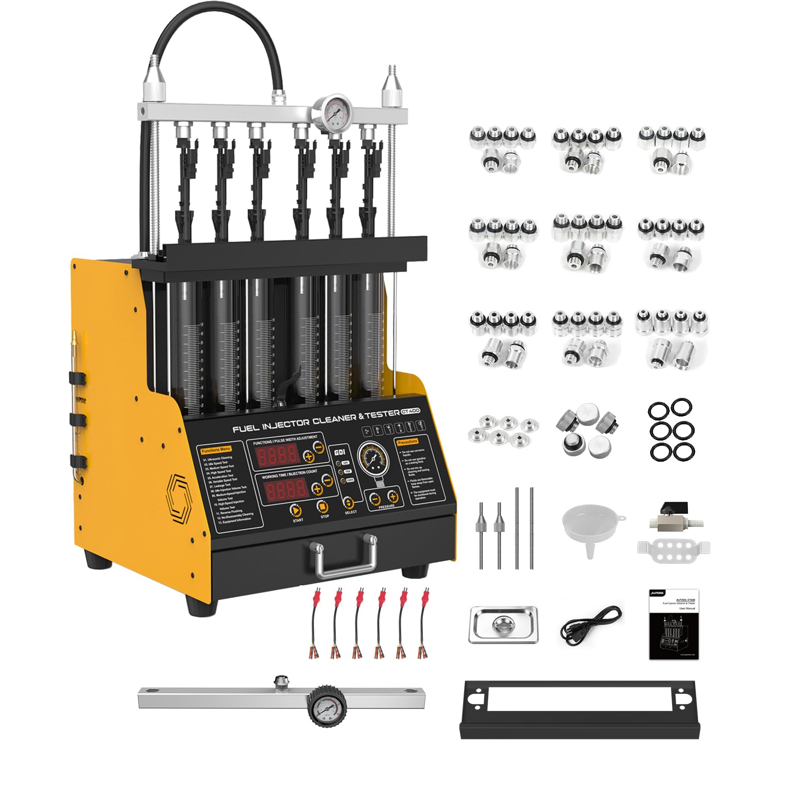CT400 GDI 6-Cylinder Fuel Injector Cleaning Machine &amp; Tester