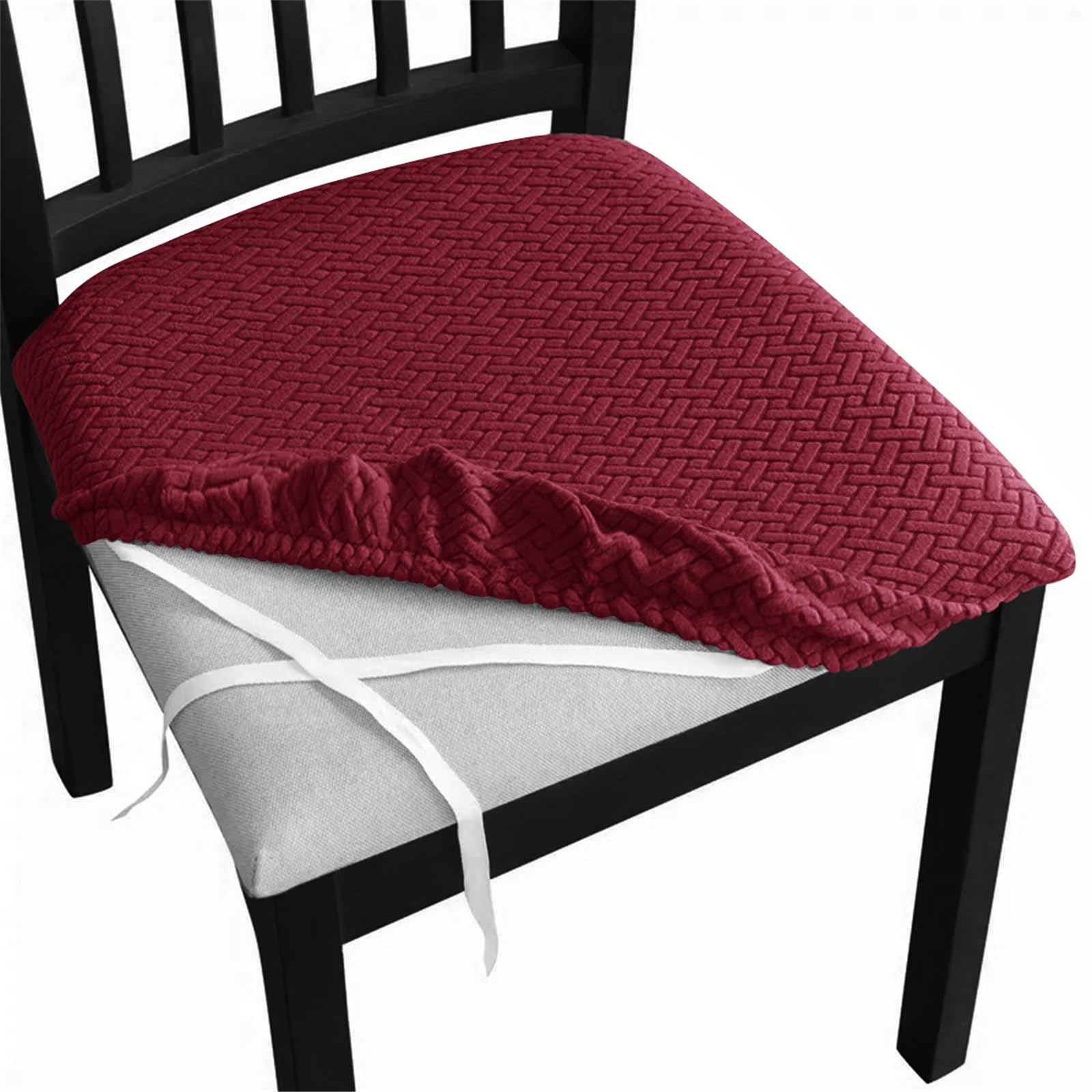 Tsophreniq Dining Seats Slipcovers Elastic Polyester Seat Protectors for Kitchen Furniture Seat Protectors Stretch Washable Kitchen Seats Slipcovers
