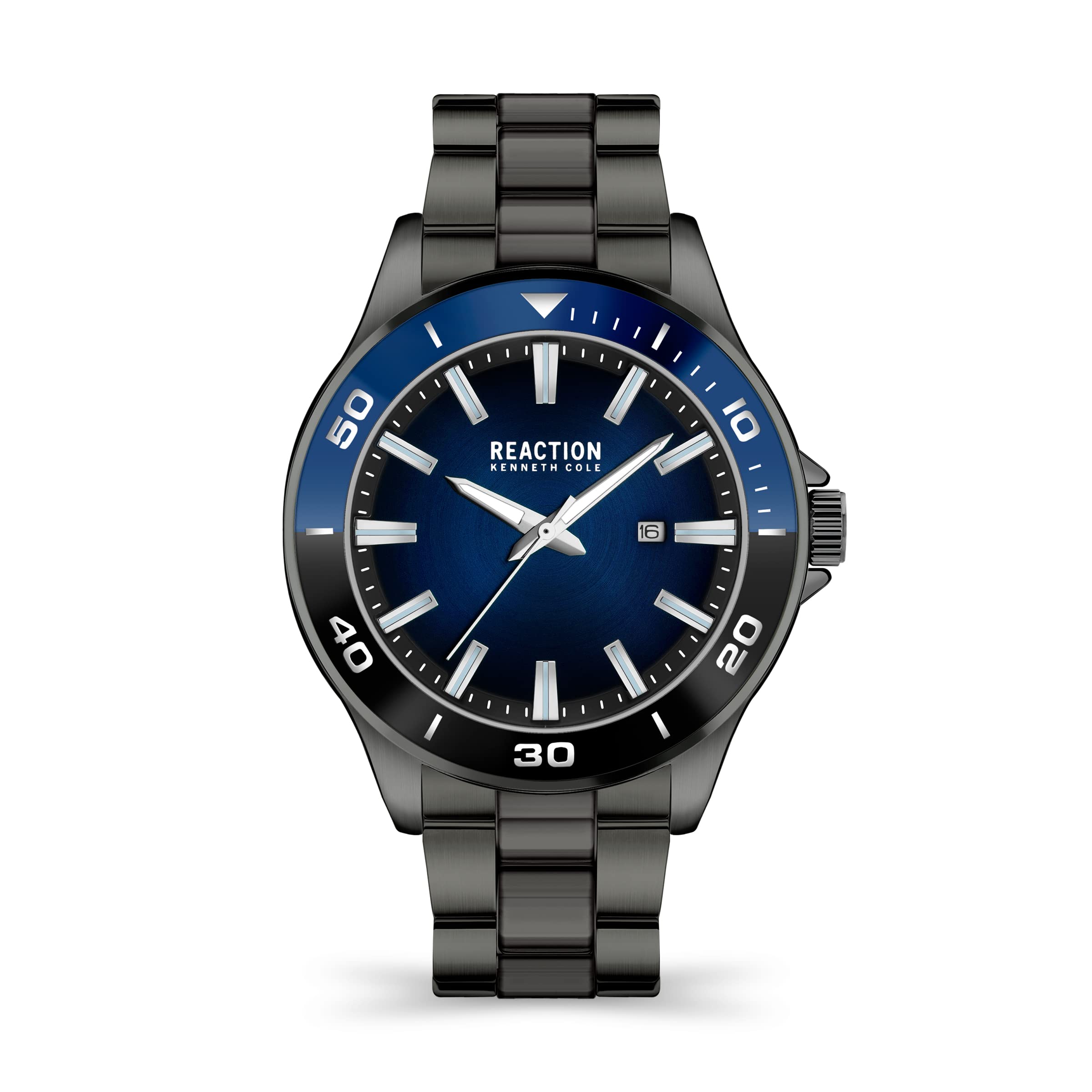 Kenneth Cole Reaction Analog Mens Watch - Krwgh2193702 (Blue Dial Metallic Colored Strap) (B09KYHNQ3J) Amazon Price History, Amazon Price Tracker