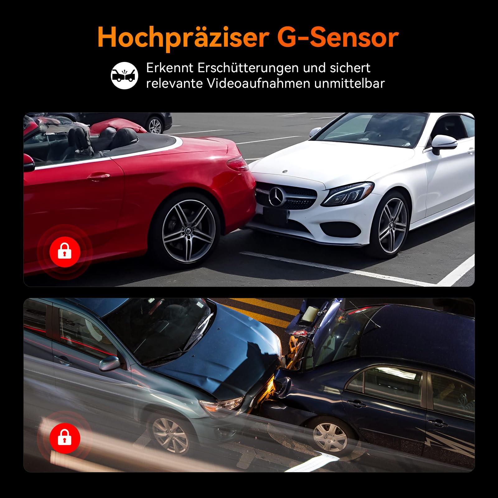 Rollei Dashcam 402 mit GPS und G-Sensor | Rechtskonforme Autokamera vorne | 1080p Full-HD | Auto-Kamera zur Überwachung und Parküberwachung | Dash Cam Video-Registrator mit Loop Funktion