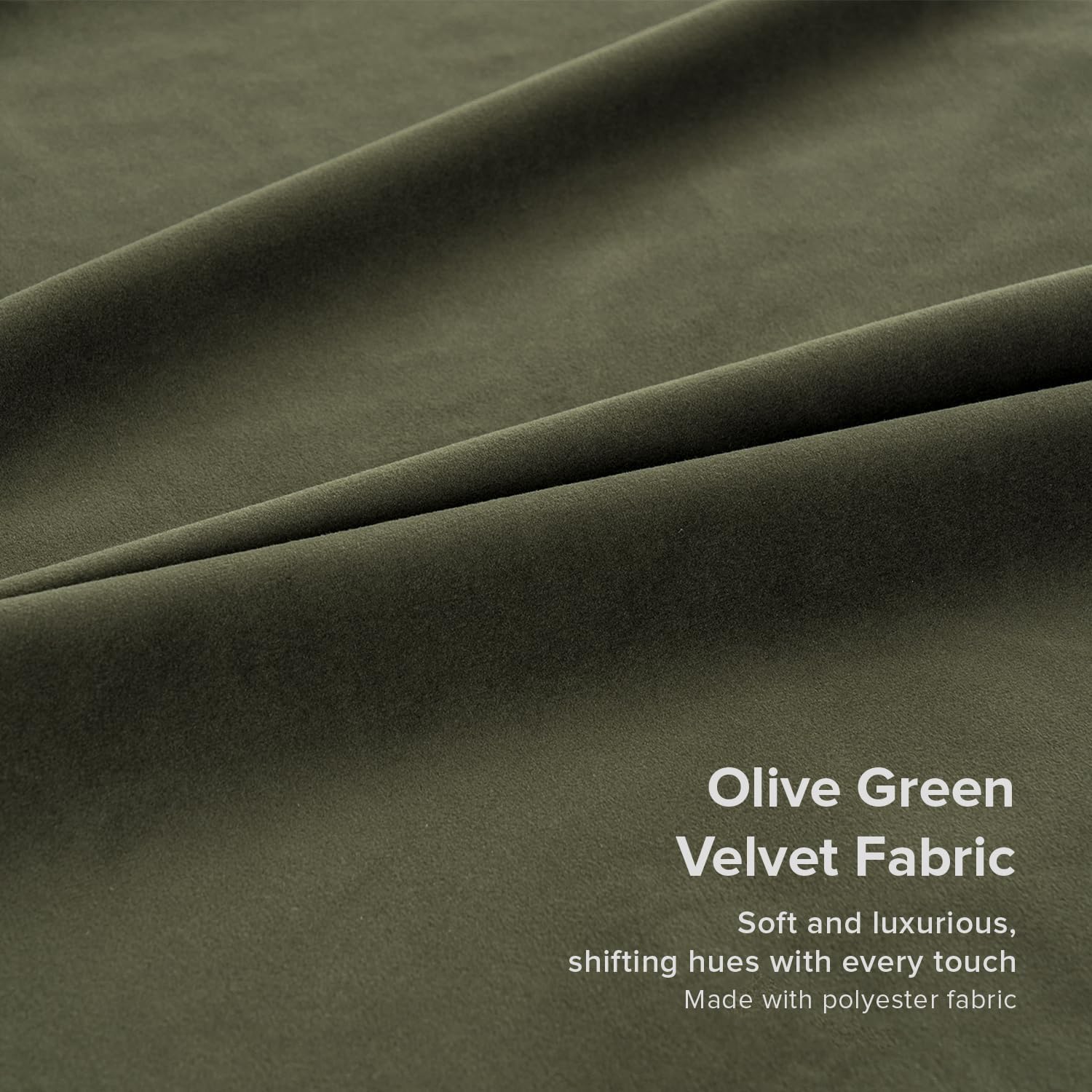 mopio Macy Washable Slipcover Only (Olive Green Velvet, 9 Seats, Sleeper)