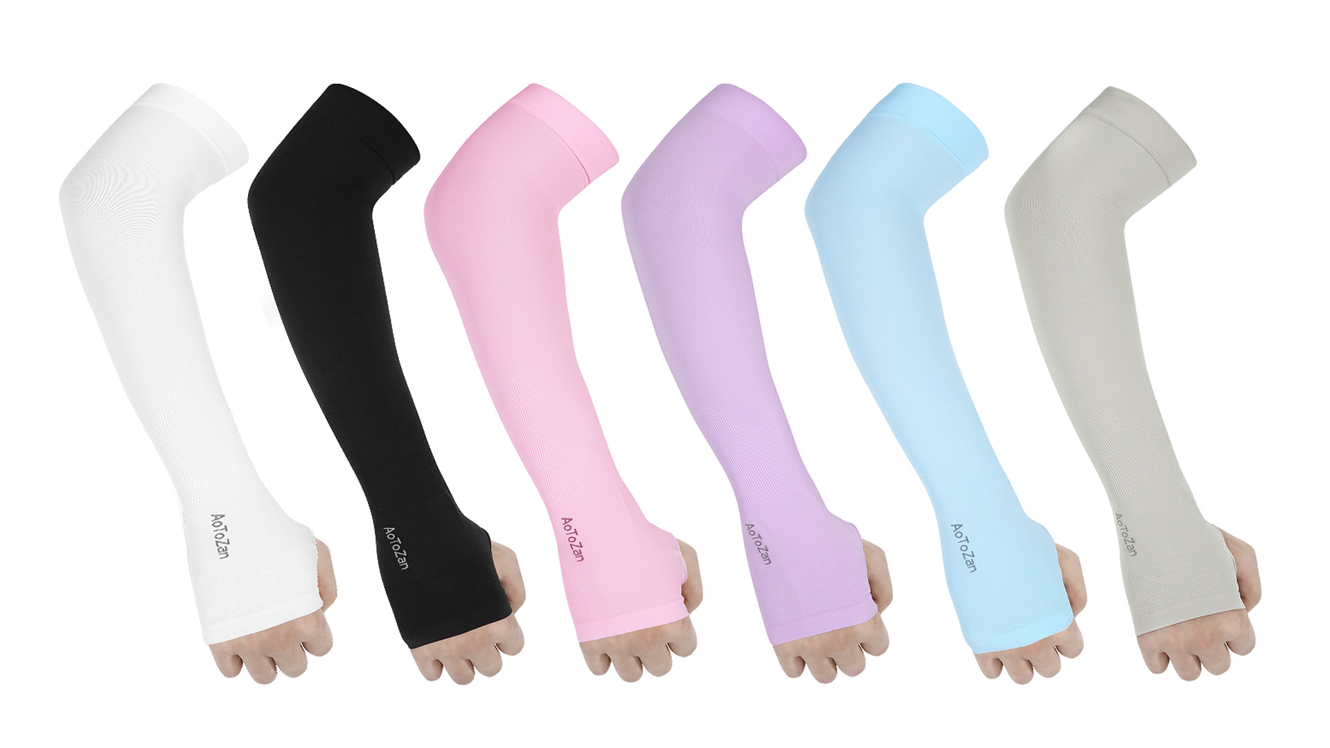Amazon.com: AoOnZan Arm Sleeves with Thumb Hole for Women Men
