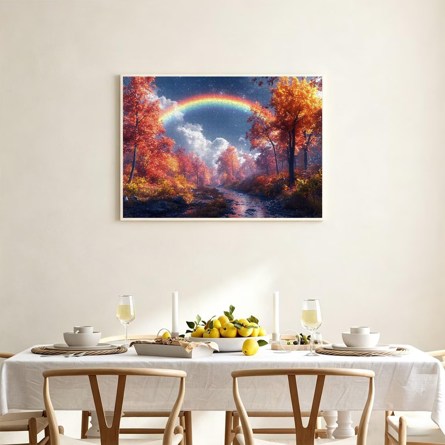 Puzzle 5000 elementów dla dorosłych, gry rodzinne, tęczowy las, n-13