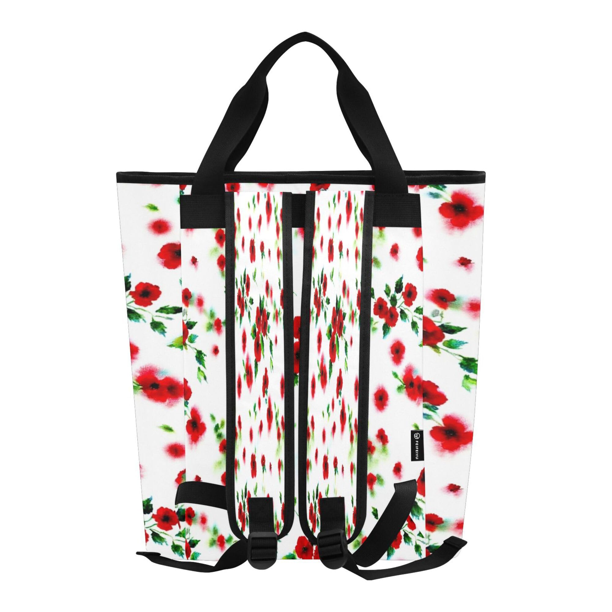PYBUG Flower Reusable Insulated Backpack 36 Cans,Large Leakproof Portable Cooler Tote Organizer for Office Picnic Hiking Beach BBQ