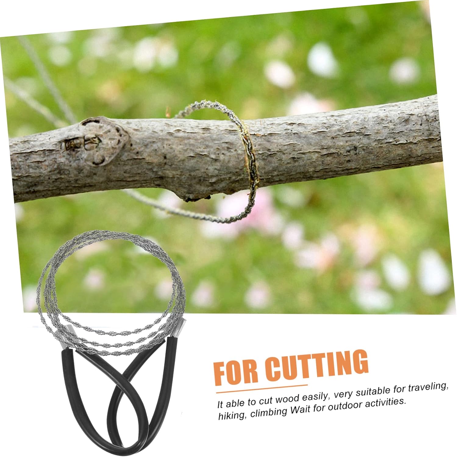 BESTonZON 4pcs Survival Wire Saw Compact Portable Emergency Outdoor Camping Metal Wire Saws