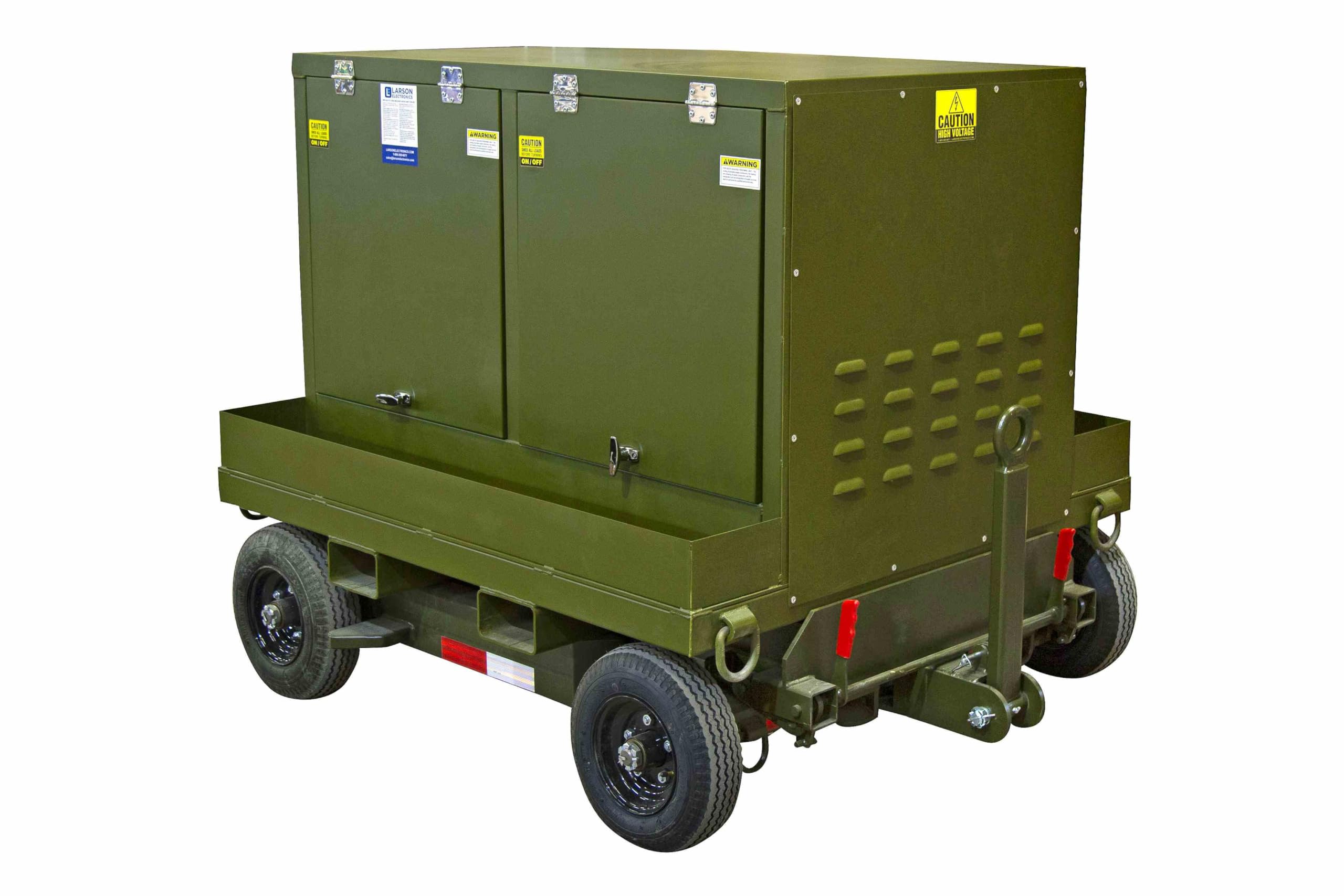 45 KVA Portable Power Distribution Station - 480V to 208Y/120V 3PH - (26) Receptacles - Age Trailer - N3R/Green - JP