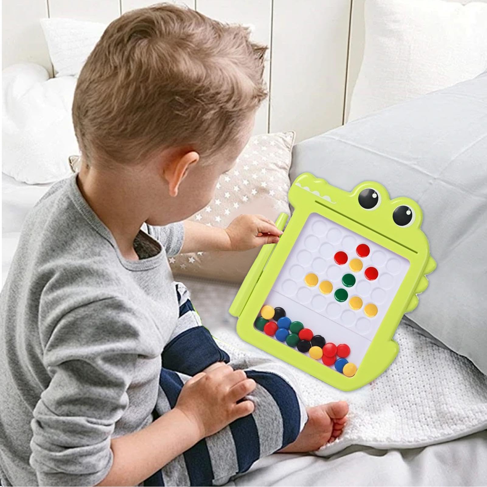 Pizarra Magnética para Niños,Pizarra de Dibujo Magnética para Niños,Tablero magnético de puntos lindo cocodrilo - Rompecabezas magnético del tablero Pizarra Magnética para Niños,Pizarra de Dibujo Magnética para Niños,Tablero magnético de puntos lindo cocodrilo - Rompecabezas magnético del tablero