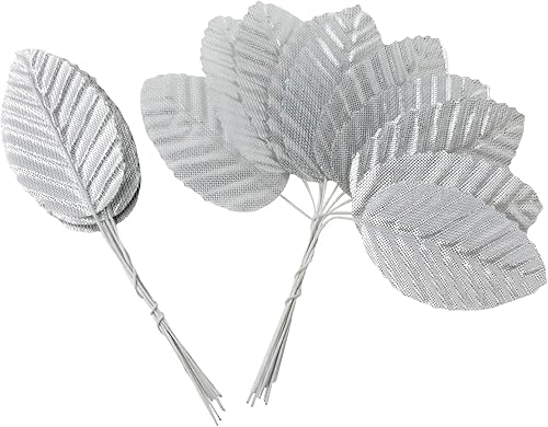 Honbay 200 hojas de seda artificial con alambre para manualidades, pasteles, ramos, coronas, hogar, boda, cumpleaños, fiesta, decoración de Navidad
