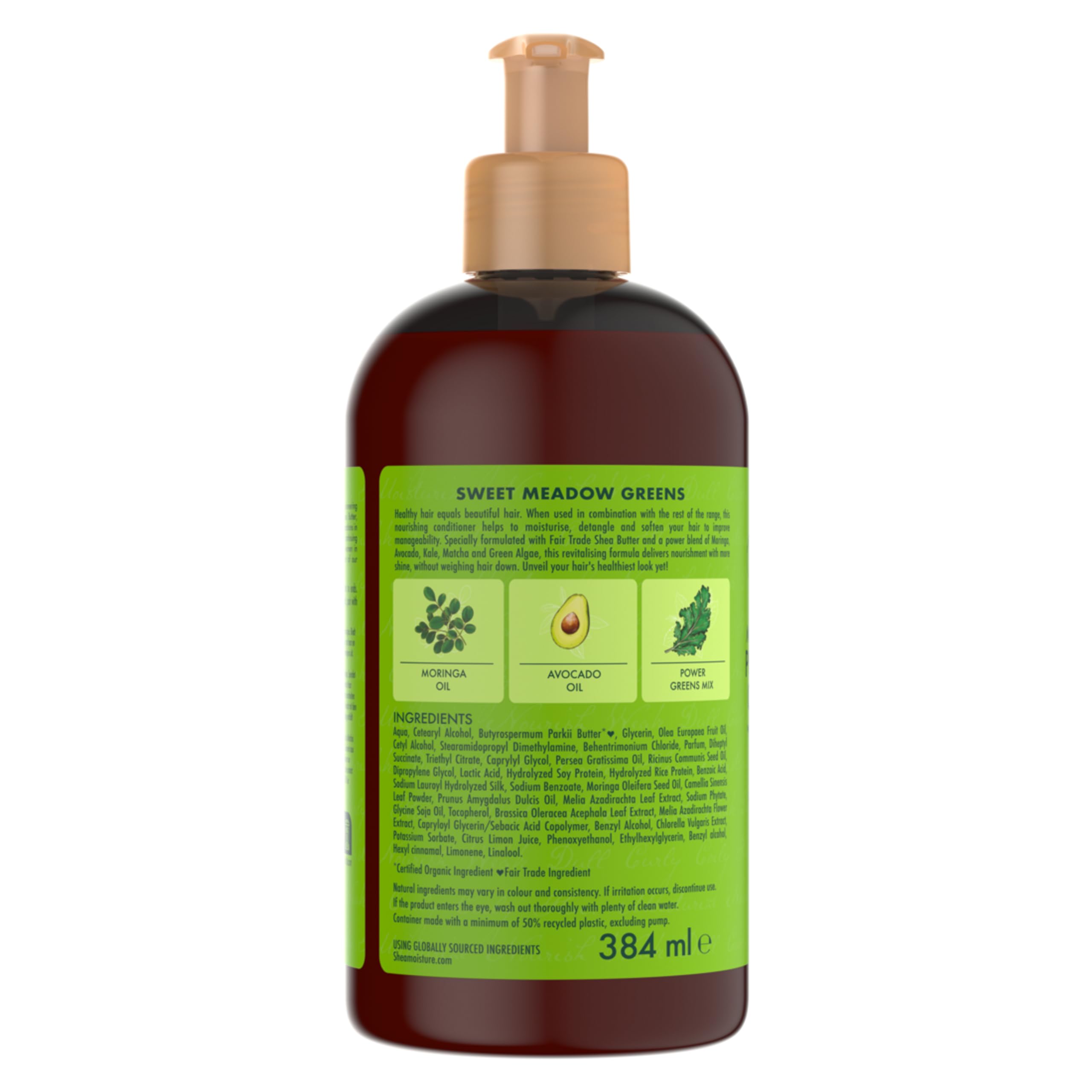 SheaMoisture Moringa & Avocado Power Greens - sulfatfreies Shampoo, Conditioner & Haarmaske, 3-teiliges Set