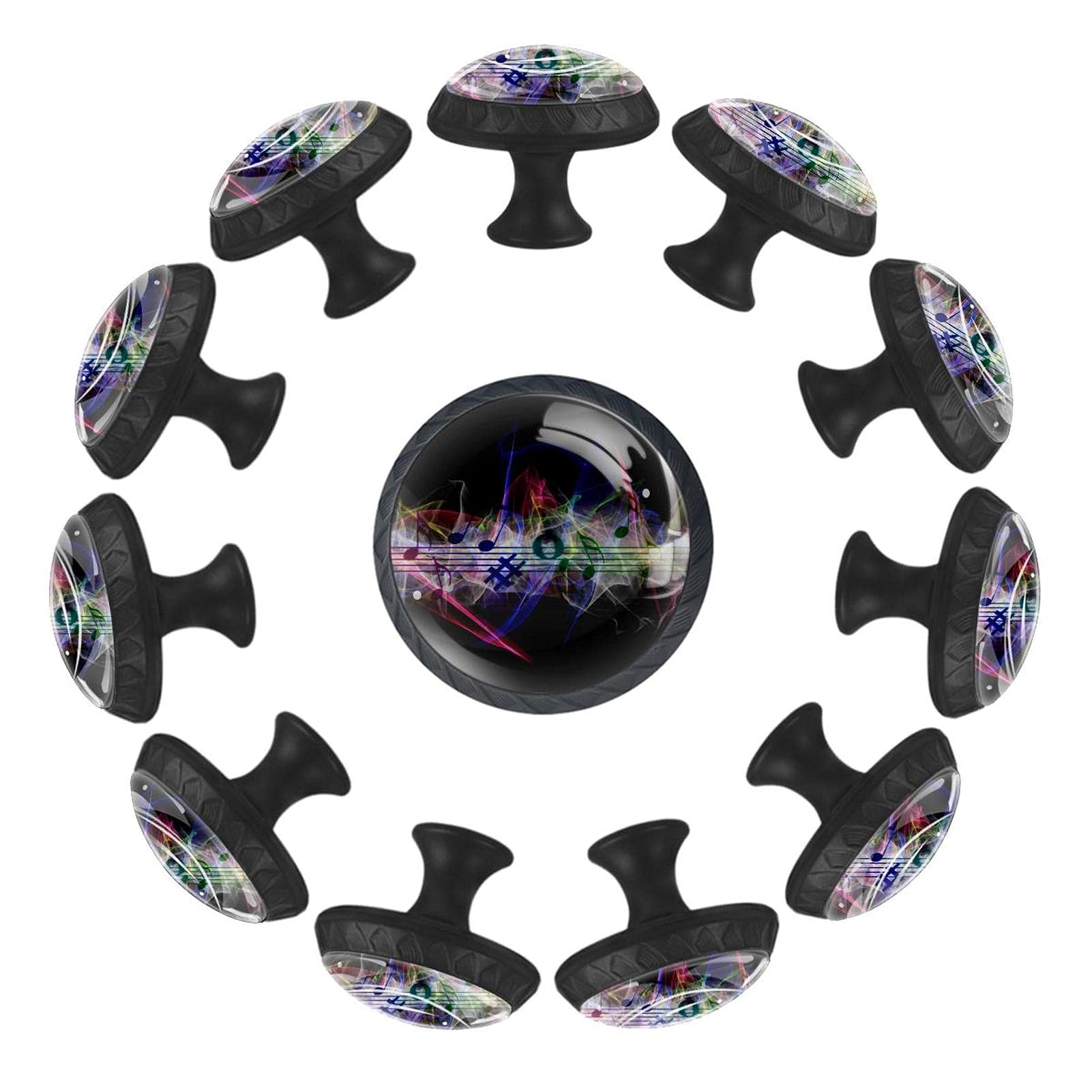 Boutons de tiroir note de musique 35mm (lot de 4) ronds pour commode et chambre d'enfant