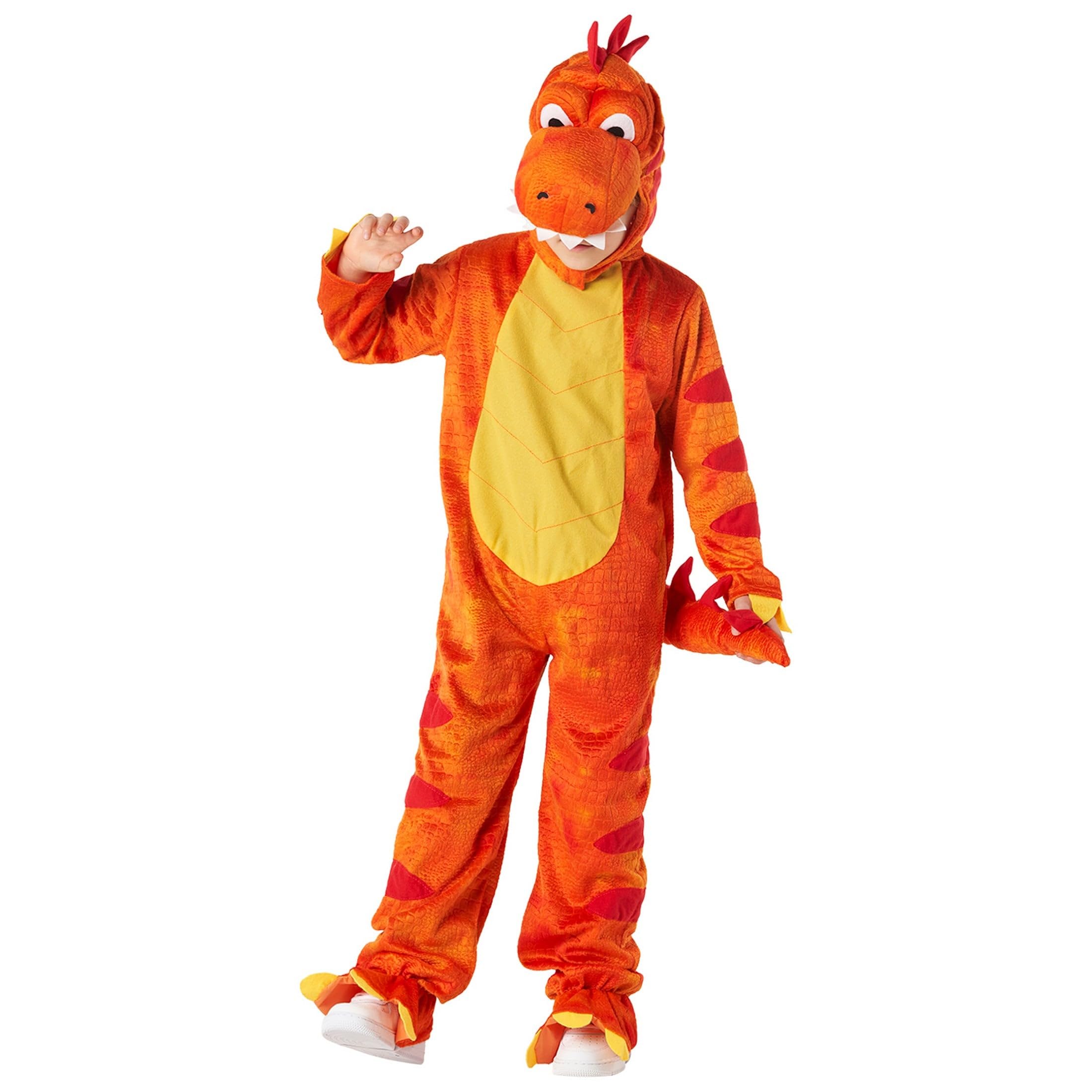 Morph Kostium Dinozaura dla Dzieci Pomarańczowy, Strój T-Rex Maluch, Przebranie Dino Halloween PL