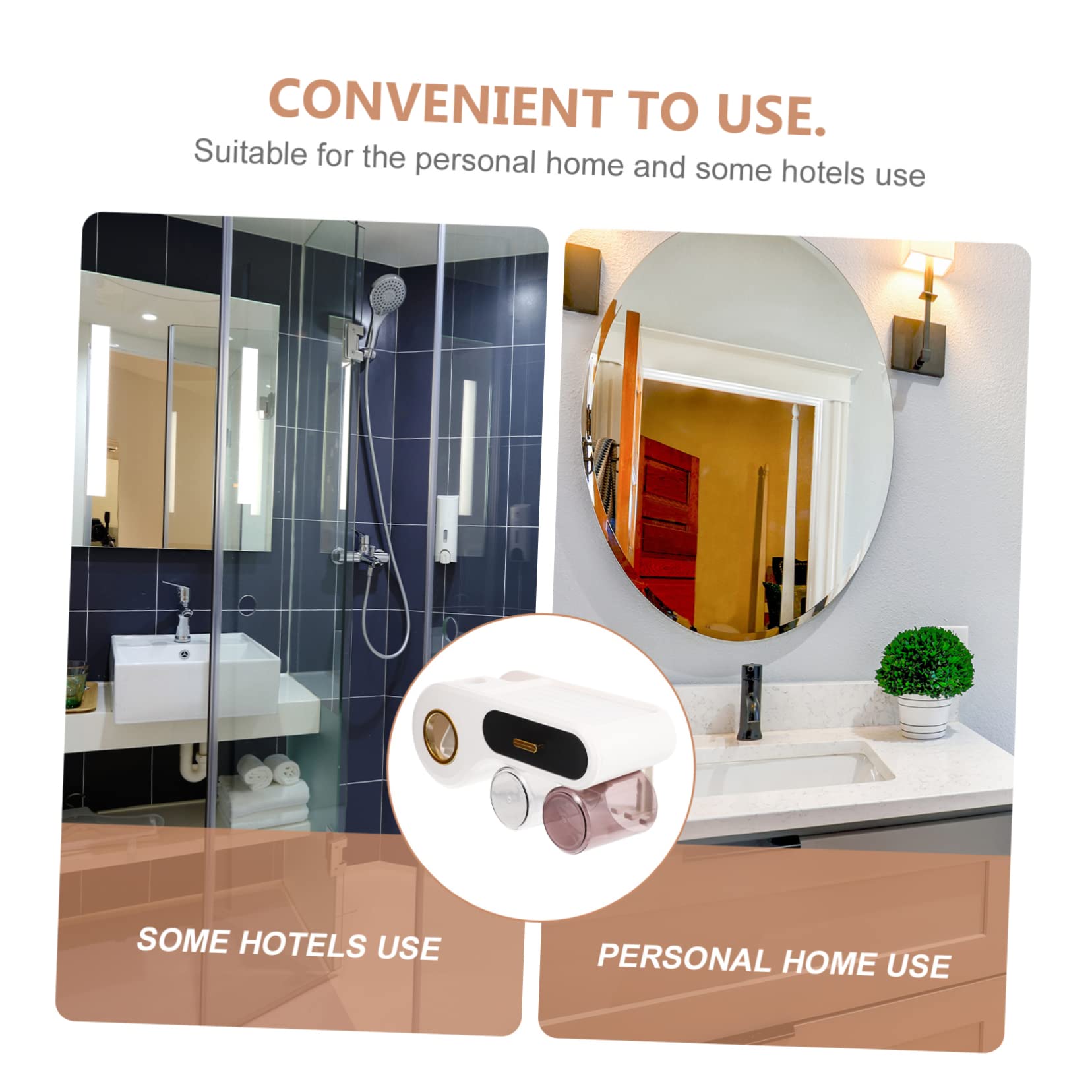 Estante de Pared para Cepillos de Dientes y Accesorios de Baño en Plástico Negro, Diseño Simple y Funcional para Almacenamiento Organizado Baño