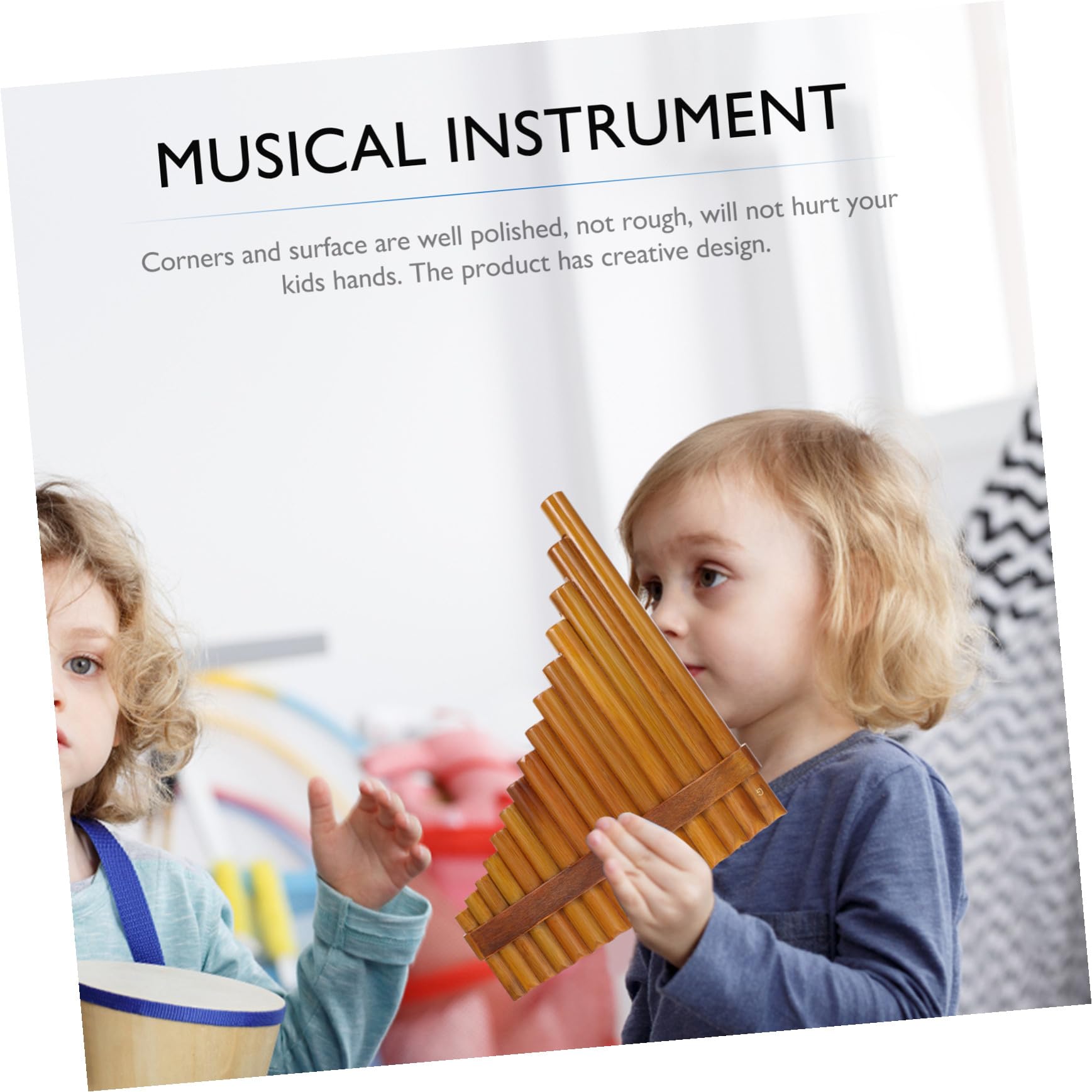 Cabilock Strumento Musicale Flauto Di Pan Di Bambù a 15 Tubi Tono G, Set Portatile in Legno Naturale, Per Principianti e Performance Scolastiche, Facile Da Trasportare Ed Esibizioni Professionali