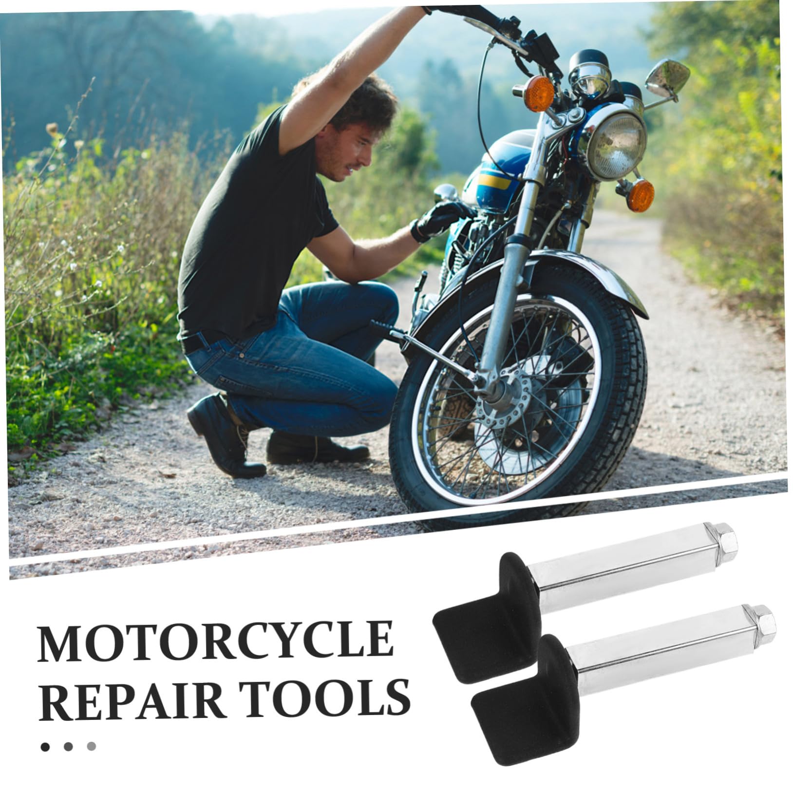 Motorradständer aus Metall mit Stabilem Arbeitsplattform Multifunktionalem Design für Motorradpflege als Vorder und Hinterrad Hebeständer Beim Motorrad Service