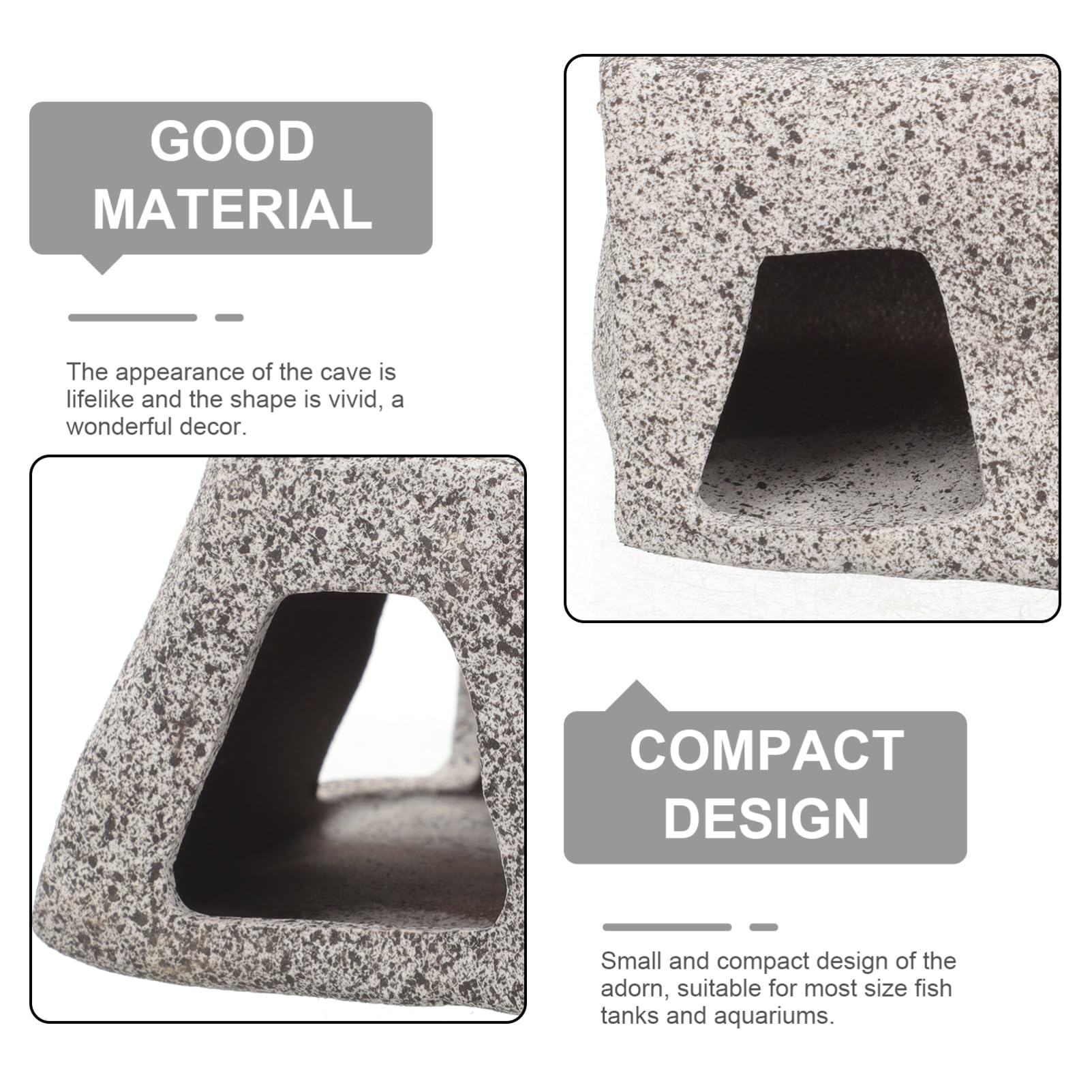 Sosoport Lot De 5 Grottes Daquarium Délicates pour Crevettes Et Poissons Idéales pour Décorer Un Bureau Ou Un Habitat