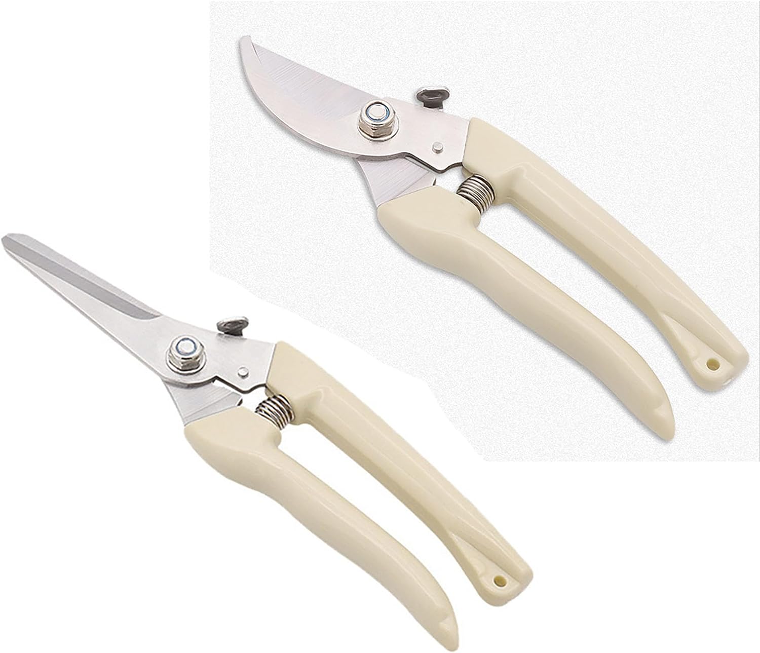 Garden Flower Shears Pruning Shears 6.9 inches Scissors Heavy Duty Plant Scissors for Cutting Flowers, Trimming Plants, Bonsai, Fruits Picking (Green Handle)