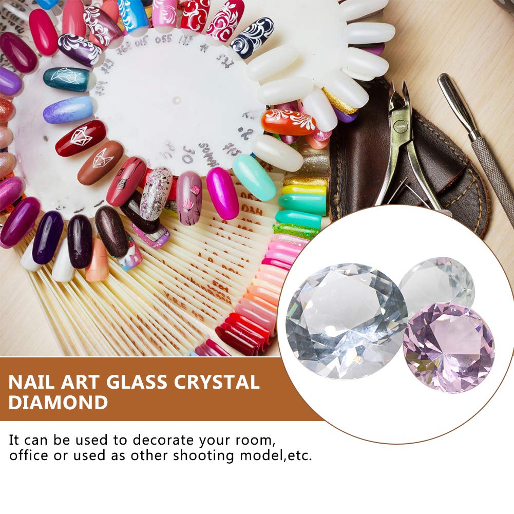 Brrnoo Nail Art Holder Practice Stand for Nail Art Display, Crystal Hand Model Shoot Ornament Manicure Accessories DIY Nail Art Display Stand Training Practice Display Stand(60mm Diameter)