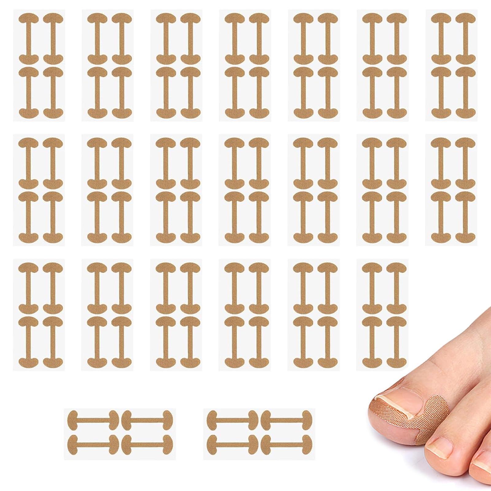 88 Strips Ingrown Toenail Correction Stickers, Ingrown Toe Nail Remover, Nail Corrector for Pain Relief, for Toenail Care and Toenail Protection-image-12