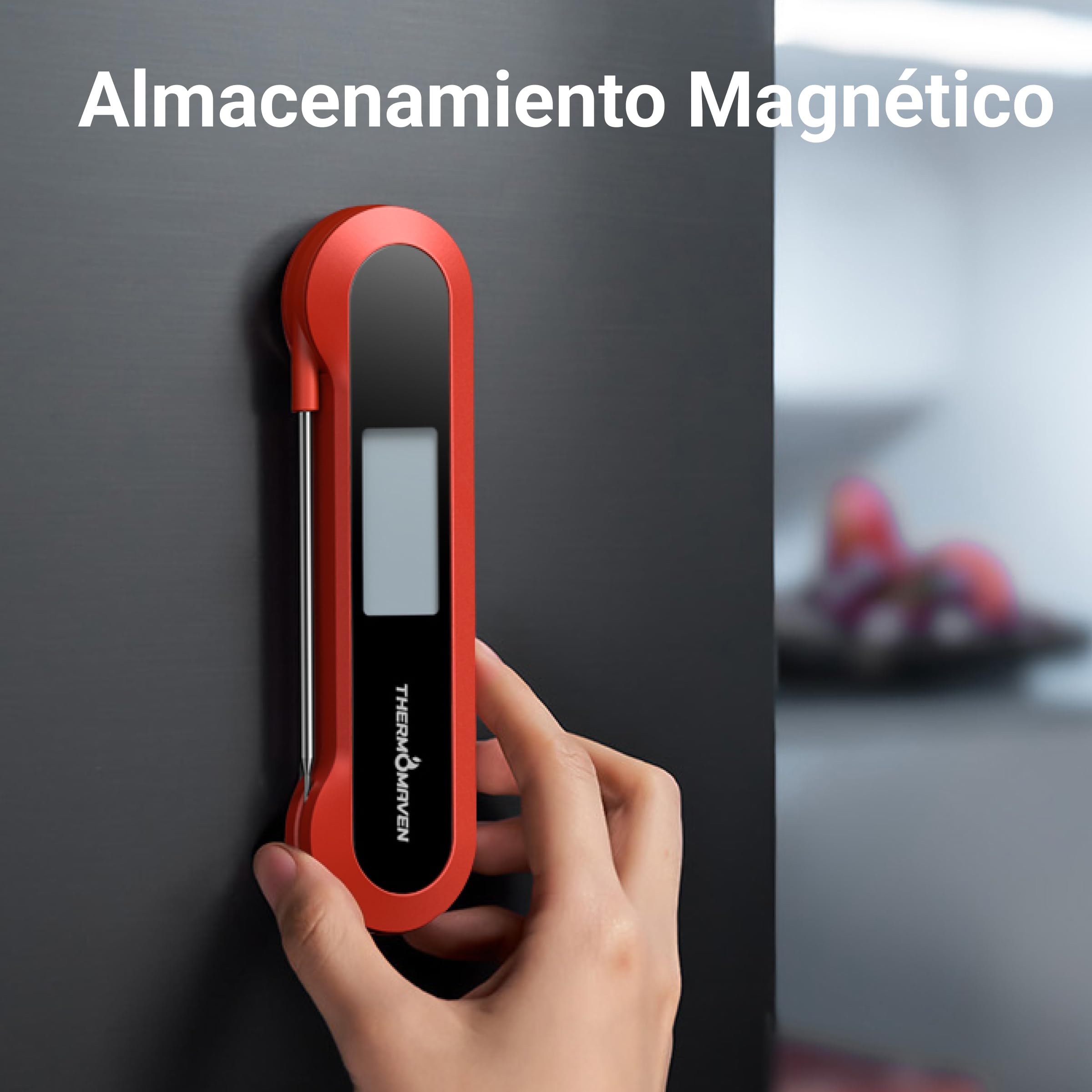 ThermoMaven F1 Termómetro Digital para Carne - Lectura 0,5s Termómetro Cocina, NIST ±0,3°C, IP67 Impermeable Magnético, para Barbacoa Horno Freidora Aire Asado Chuletón, Regalo Hombres Mujeres