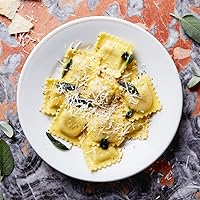 Vista 5 de Molde para ravioles – Cortador de pasta para hacer 12 raviolis redondos de 2 pulgadas – Máquina de pasta rellena fácil de usar con rodillo de madera