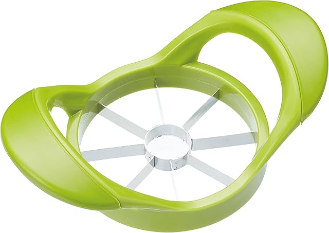KitchenCraft Healthy Eating Soft-Grip Apple Corer and Slicer  Green, 5.5 x 10.5 x 17.5 cm