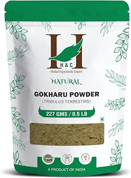 Natural Grown Tribulus Terrestris Powder/Gokharu Powder/Gokshura Powder - 227 GMS / 1/2 LB Pound / 08 Oz - Promotes Overall Health - GMO and Gluten Free