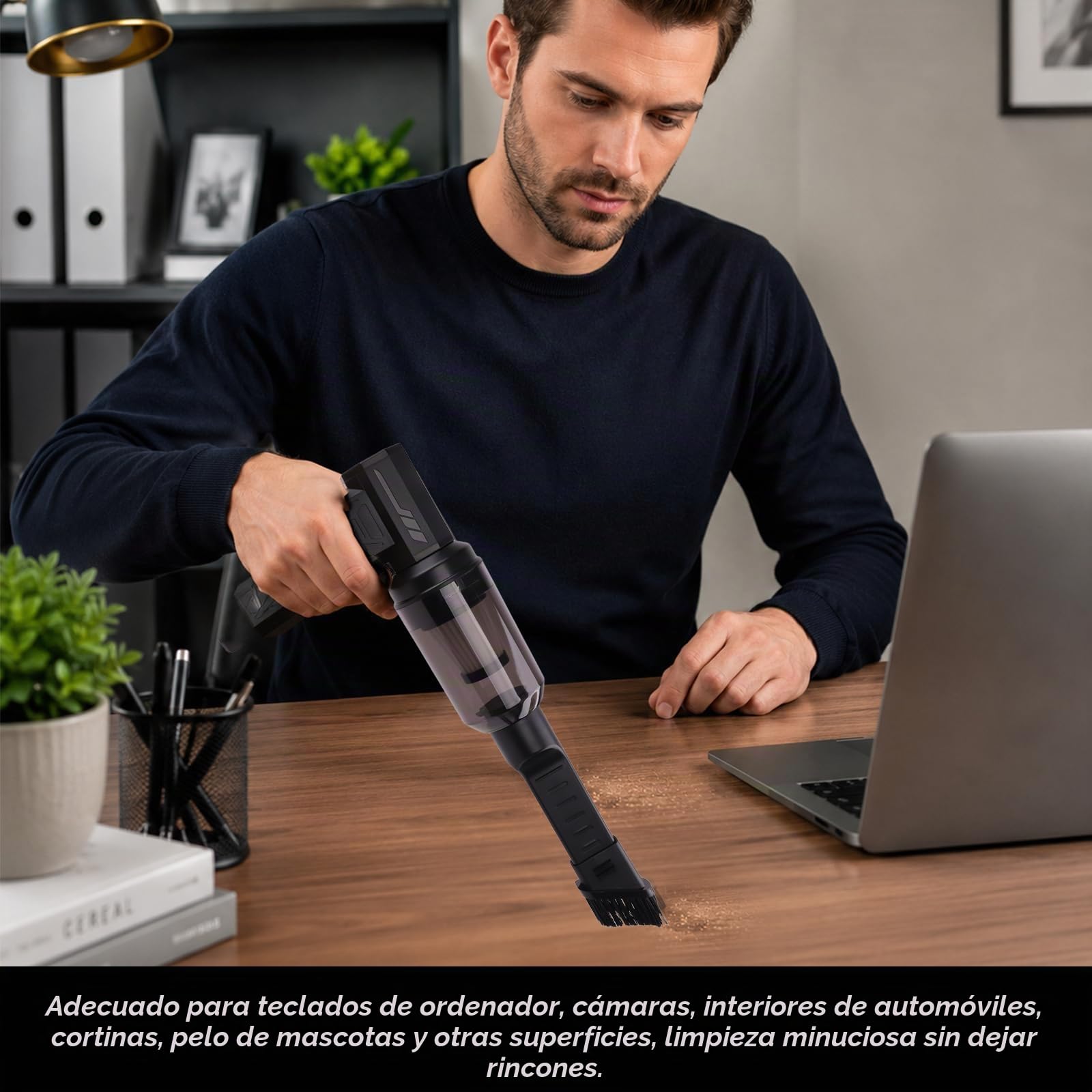 Soplador de Aire Potente, 3 Velocidades,150000 U/min, Aire Comprimido Limpieza PC, Soplador de Aire con Batería de 4000mAh, Portátil Air Duster para Limpiar PC,Coche, Laptop, Teclado