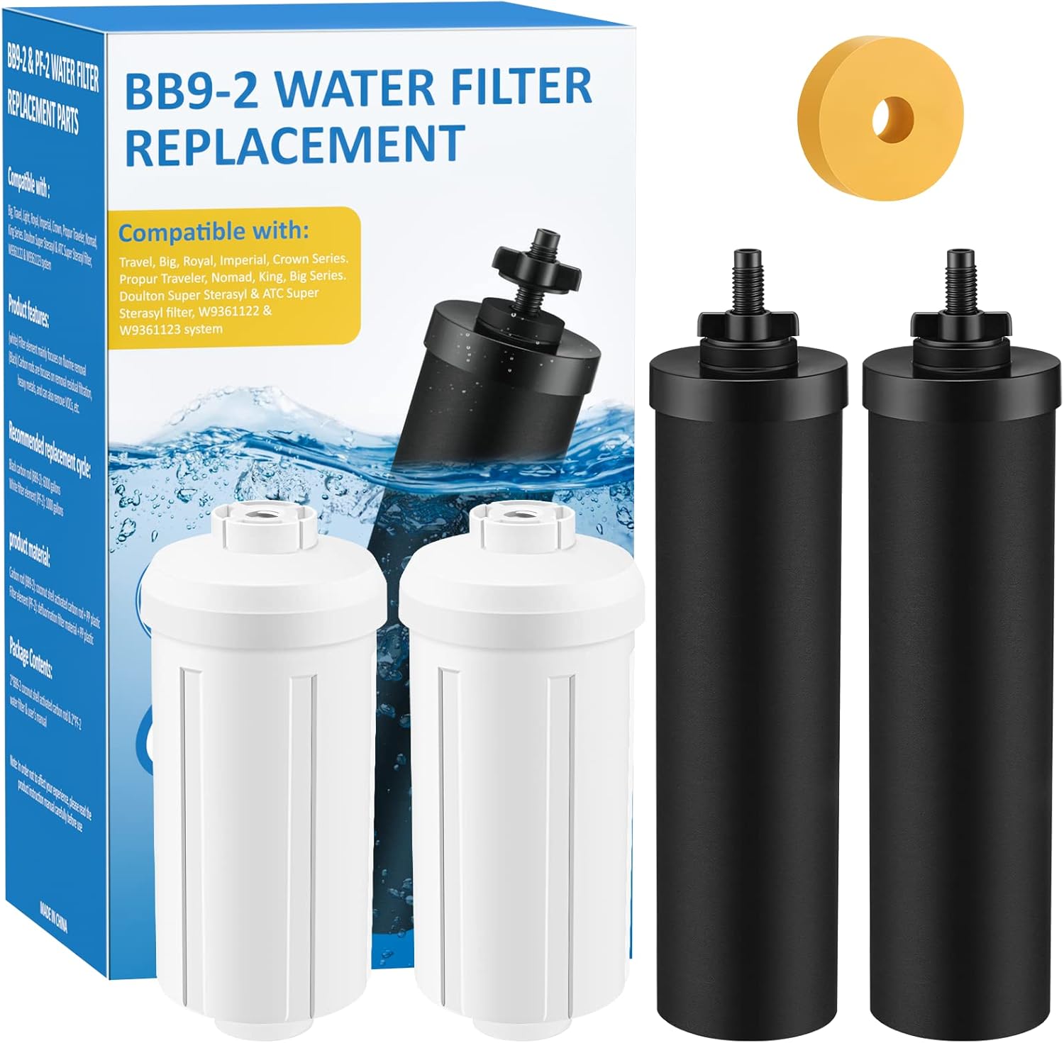 Water Filter Replacement Compatible with Berkey Water