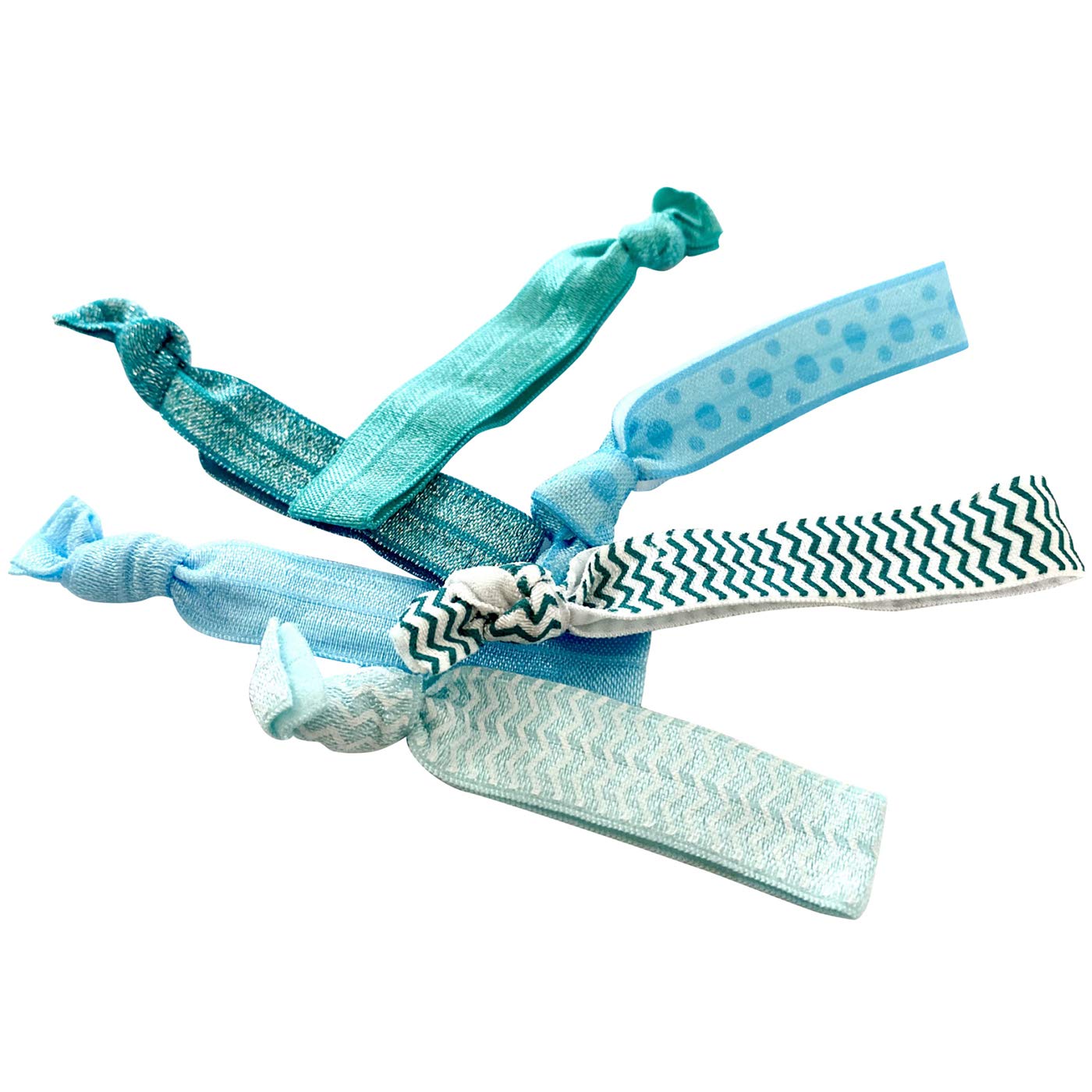HAARallerliebst Elastic Hair Bands, Blue,White, 1 count (Pack of 6) - Image 2