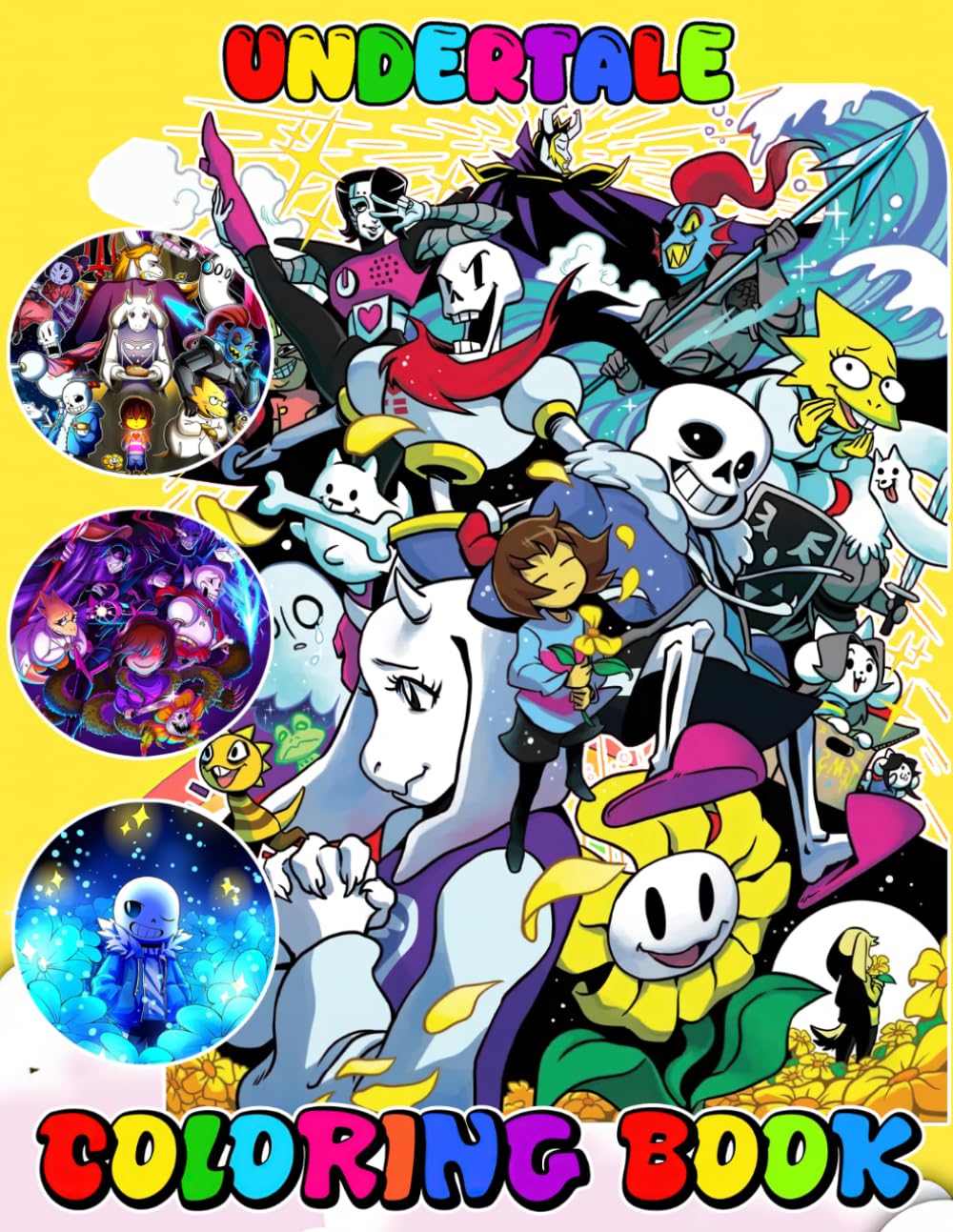 Coloring Book: JUMBO Drawing Pages Of Characters for Kids Ages 4-8 8-12. Perfect gift for Stress Relief and Relaxation