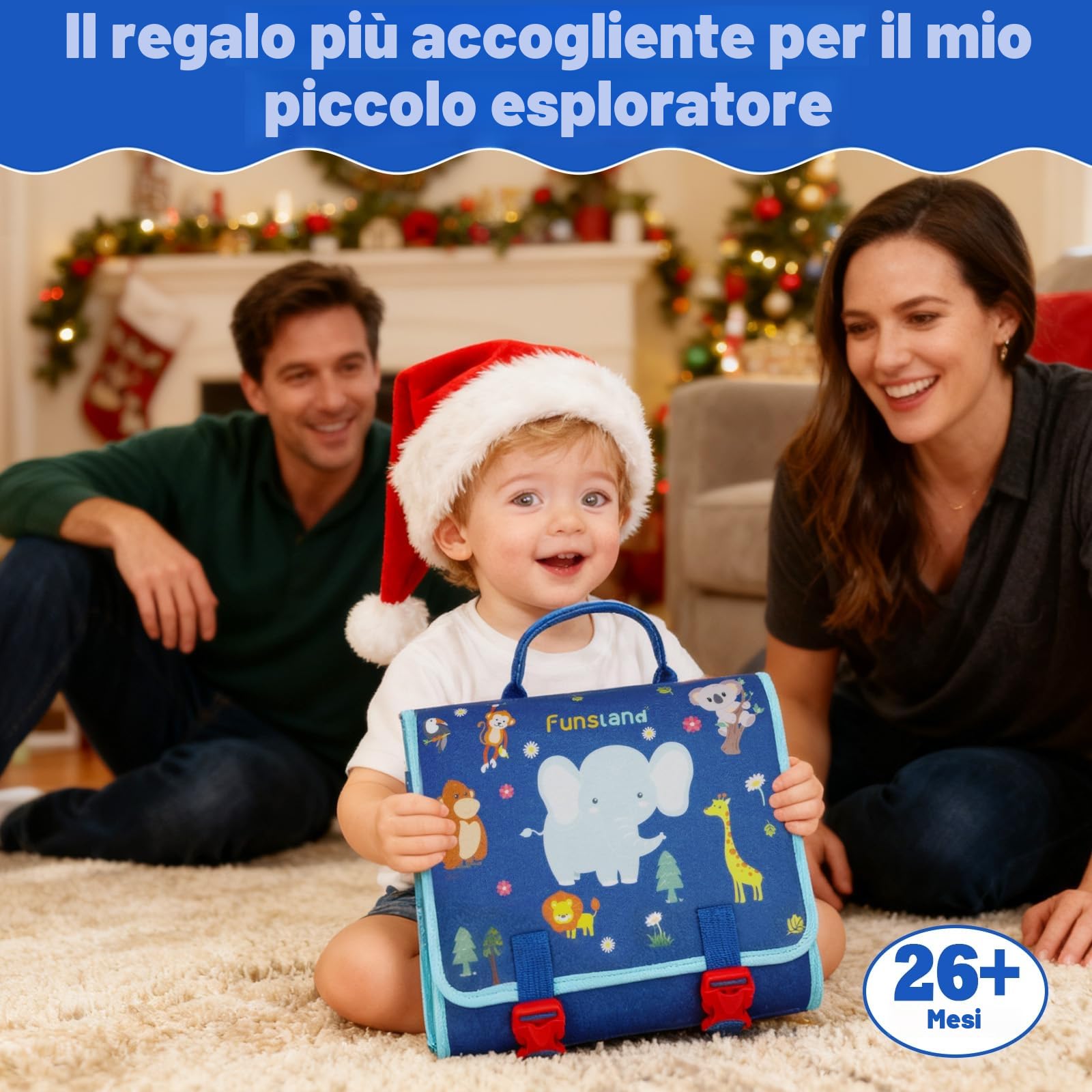 Busy Board Giochi Montessori 2 3 4 5 Anni, Pannello Sensoriale Bambini Montessori Giochi Educativi, Gioco da Viaggio Regali per Bambini