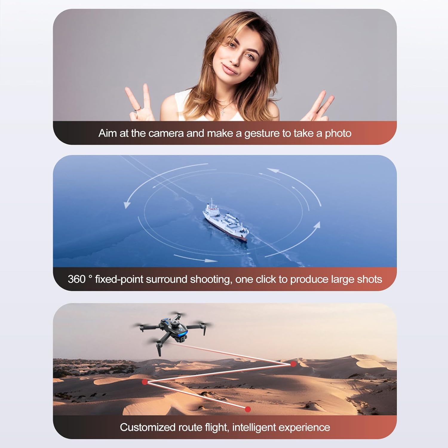 S181 GPS Drone with Camera for Beginners, 8K FPV Drone with Brushless Motor, 5G WiFi Transmission, Obstacle Avoidance, Optical Flow Positioning, Auto Return, Follow Me, Carrying Case (Gray)