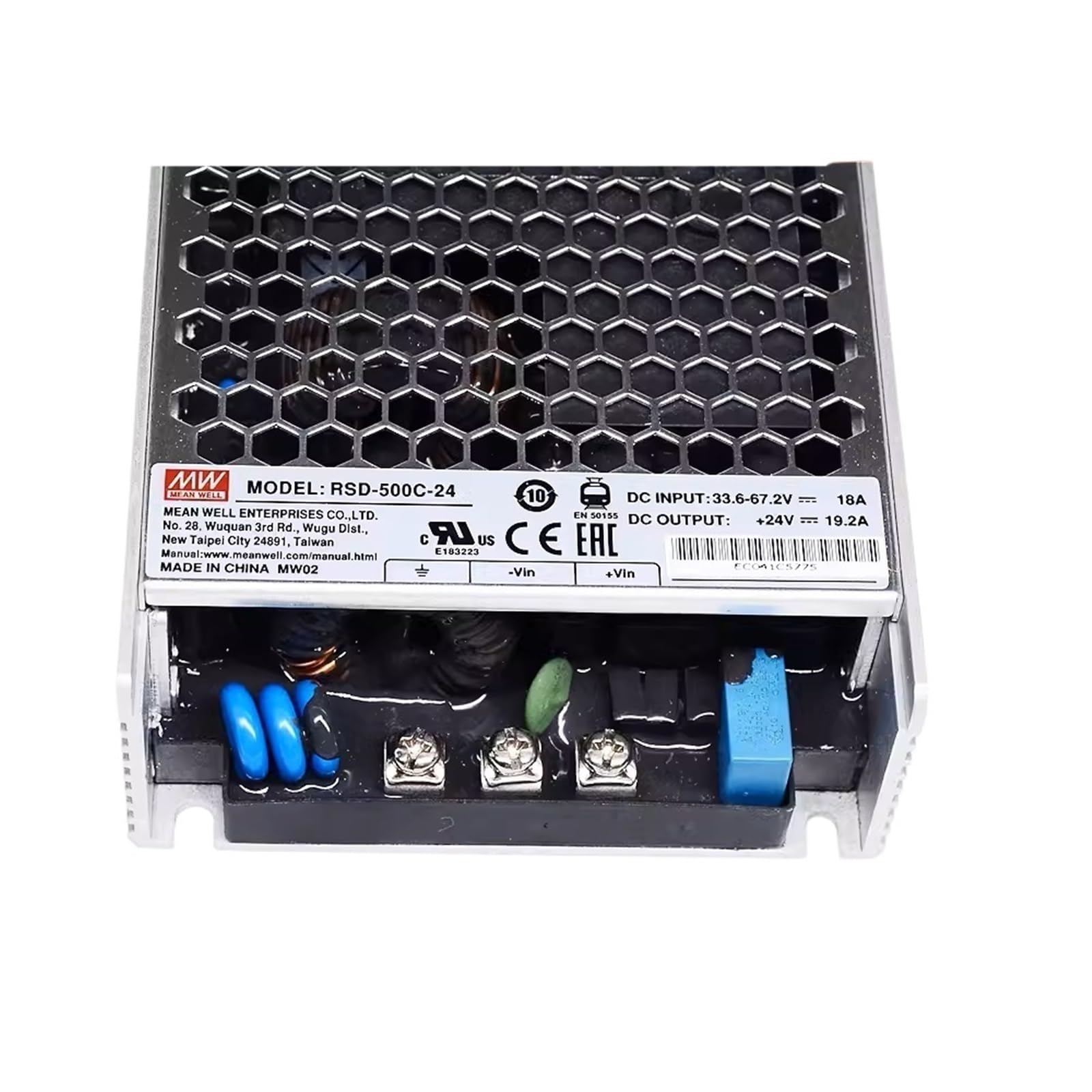 Convertisseur CC/CC ferroviaire 110V type chassis RSD-500C-48 haute stabilite