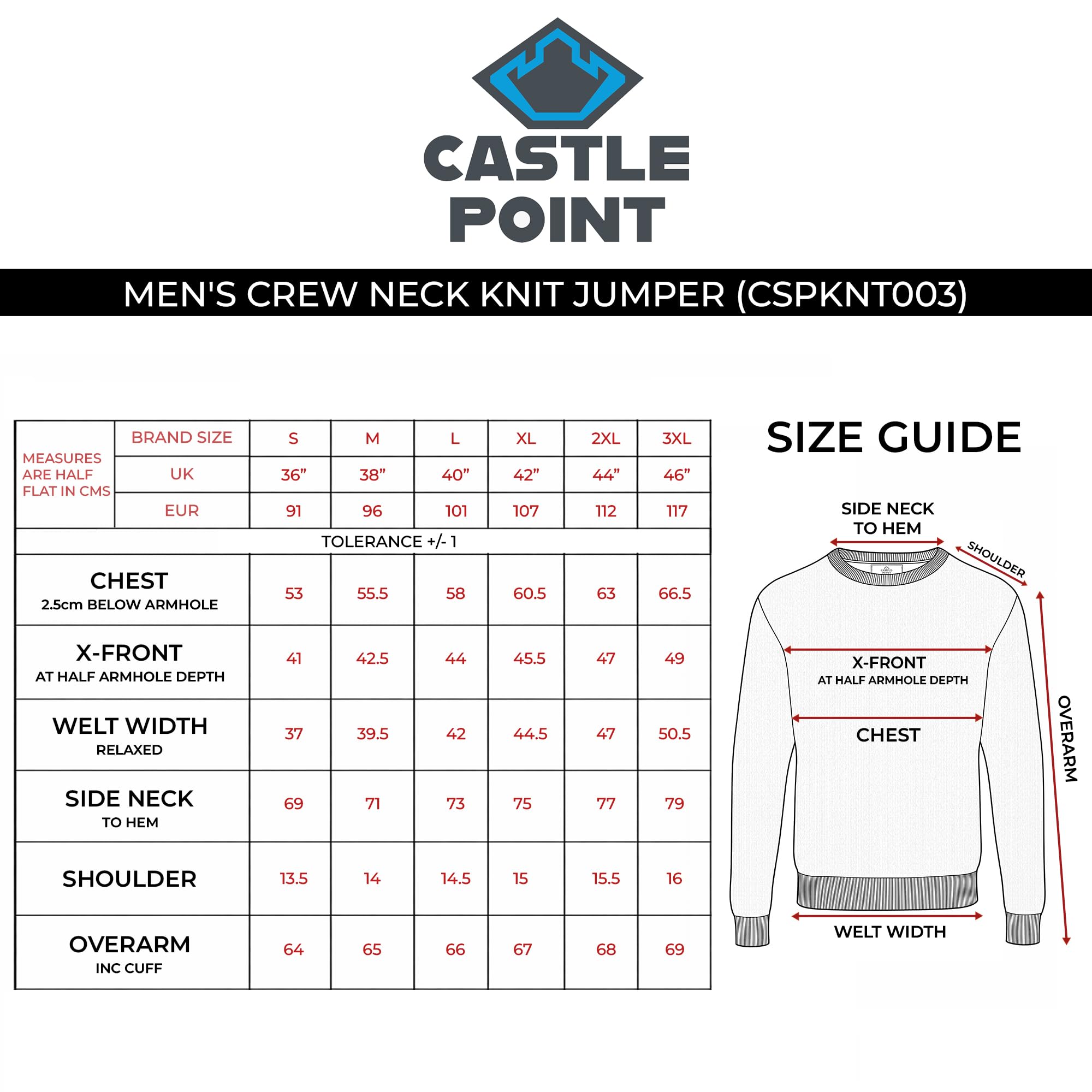 Castle Point Maglione Uomo 100 % Cotone, Pullover in Maglia con Girocollo o Scollo a V, Leggero Classico per Tutti i Giorni e Stile Casual