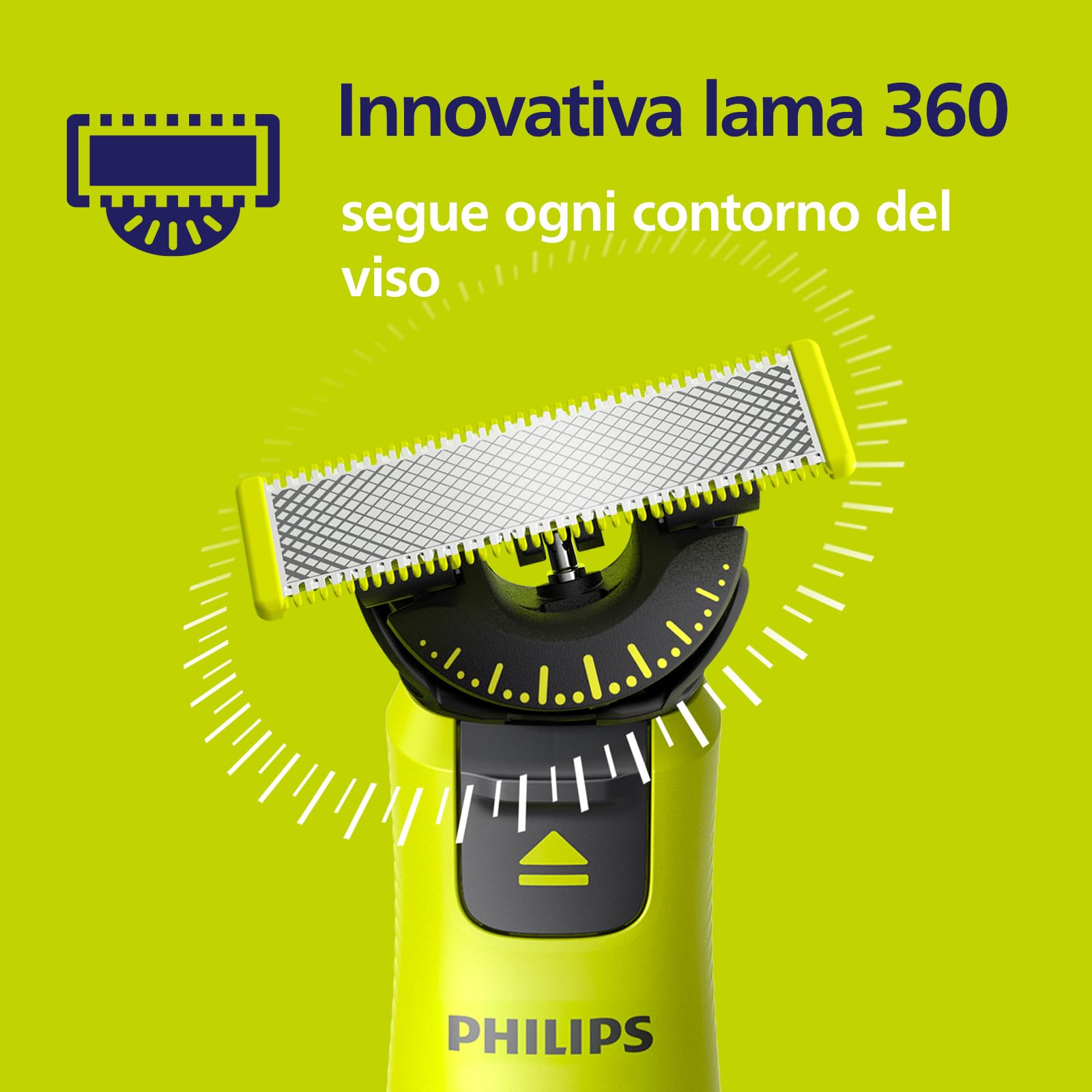 Philips OneBlade Original 360 lame, compatibili con tutti i modelli OneBlade e Pro, 5 pezzi (modello QP450/50)