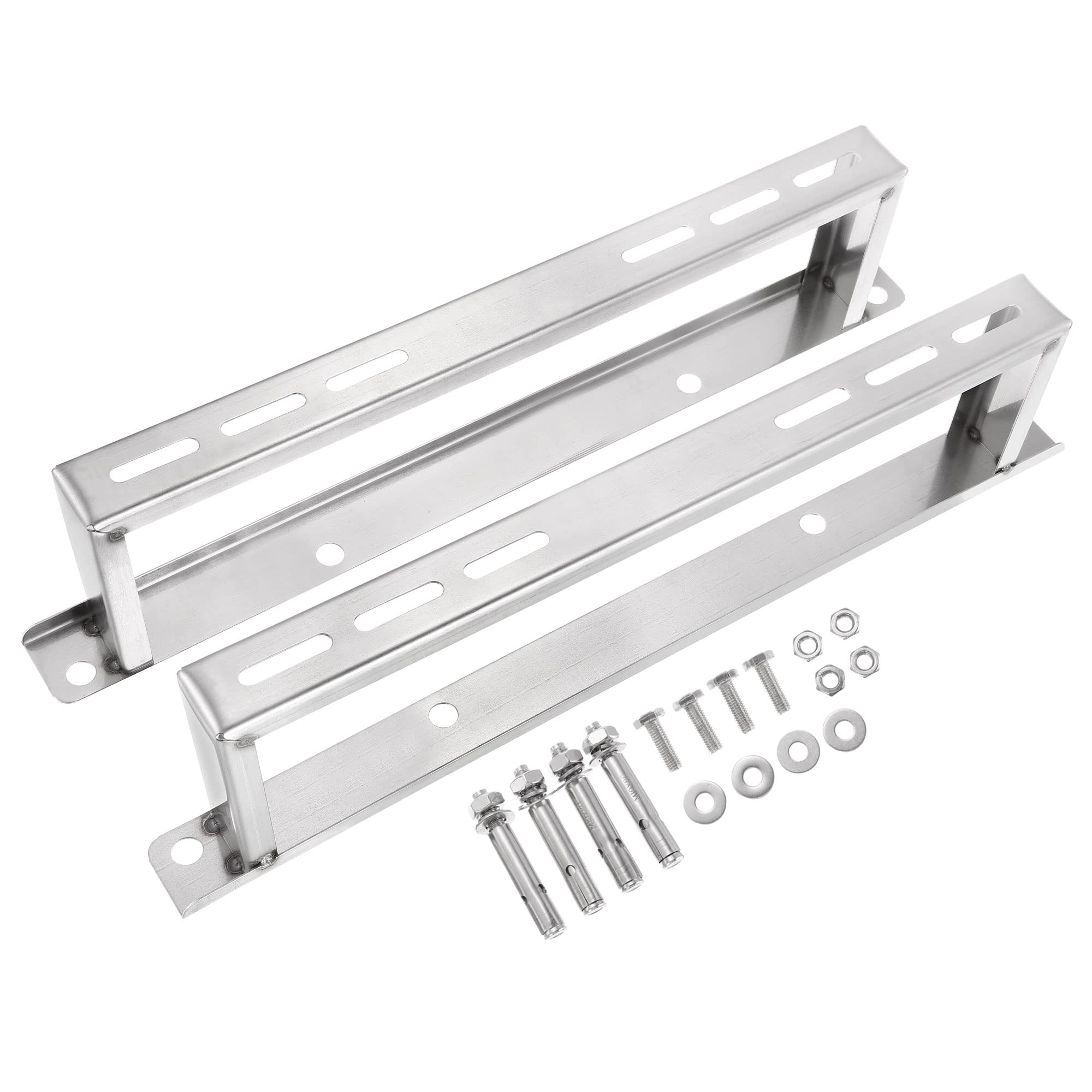 sourcing map Ground Stand for 9000-36000BTU Ductless Mini Air Conditioner Heat Pump Systems Support Condenser Up to 880 Lbs, Stainless Steel 1 Set