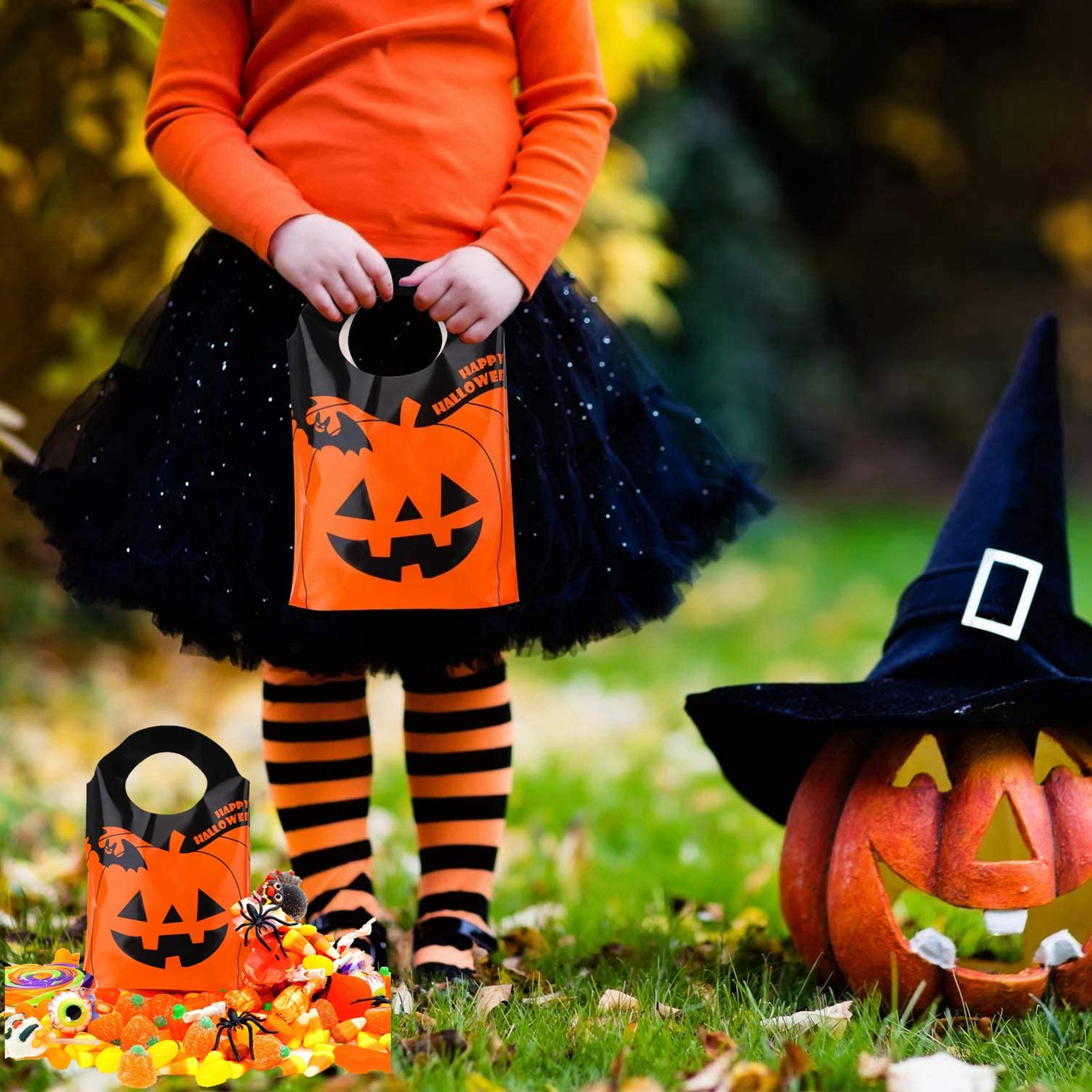 50 Pezzi Sacchetti Per Dolcetti Di Halloween Sacchetti Per Confezionare