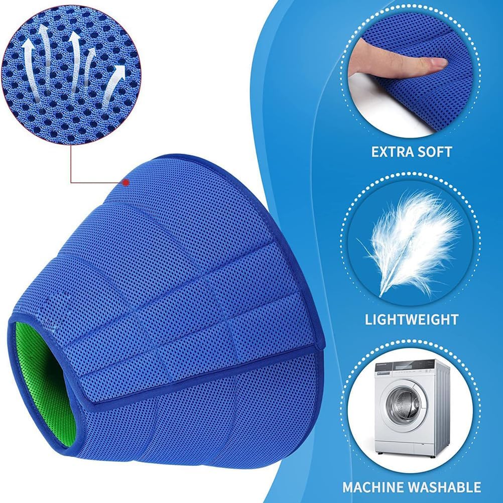 Soft Dog Cone Collar Adjustable Comfy Cones for Large/Medium/Small Dogs to Stop Licking After Surgery,Blue,XL
