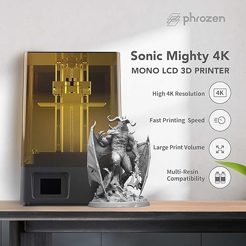 Miniatura 2 de Phrozen Sonic Mighty - Impresora 3D de resina LCD grande 4K, volumen de impresión de 7.9 x 4.9 pulgadas de ancho x 8.7 pulgadas de alto, pantalla