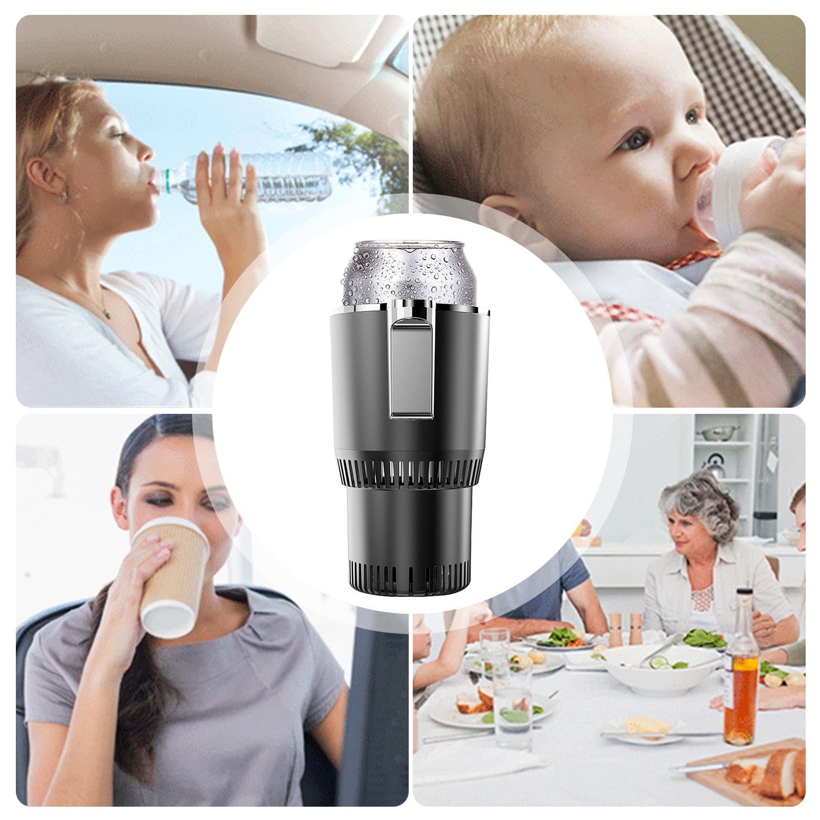 Scalda Caffè Per Auto - Scalda E Raffredda Per Bevande Per Auto 2 In 1, Tazza Riscaldante Per Auto Da Viaggio Per Auto Display Digitale Con Controllo Touch, Espansore Per Tazza Per Auto Antiscivolo