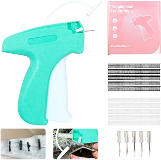 Quick Clothing Fixer - Pistola de micropuntada para ropa, mini kit de costura, pistola de costura, accesorios de costura, pistola para etiquetar ropa, etiqueta de precio, 500 sujetadores y 5 agujas