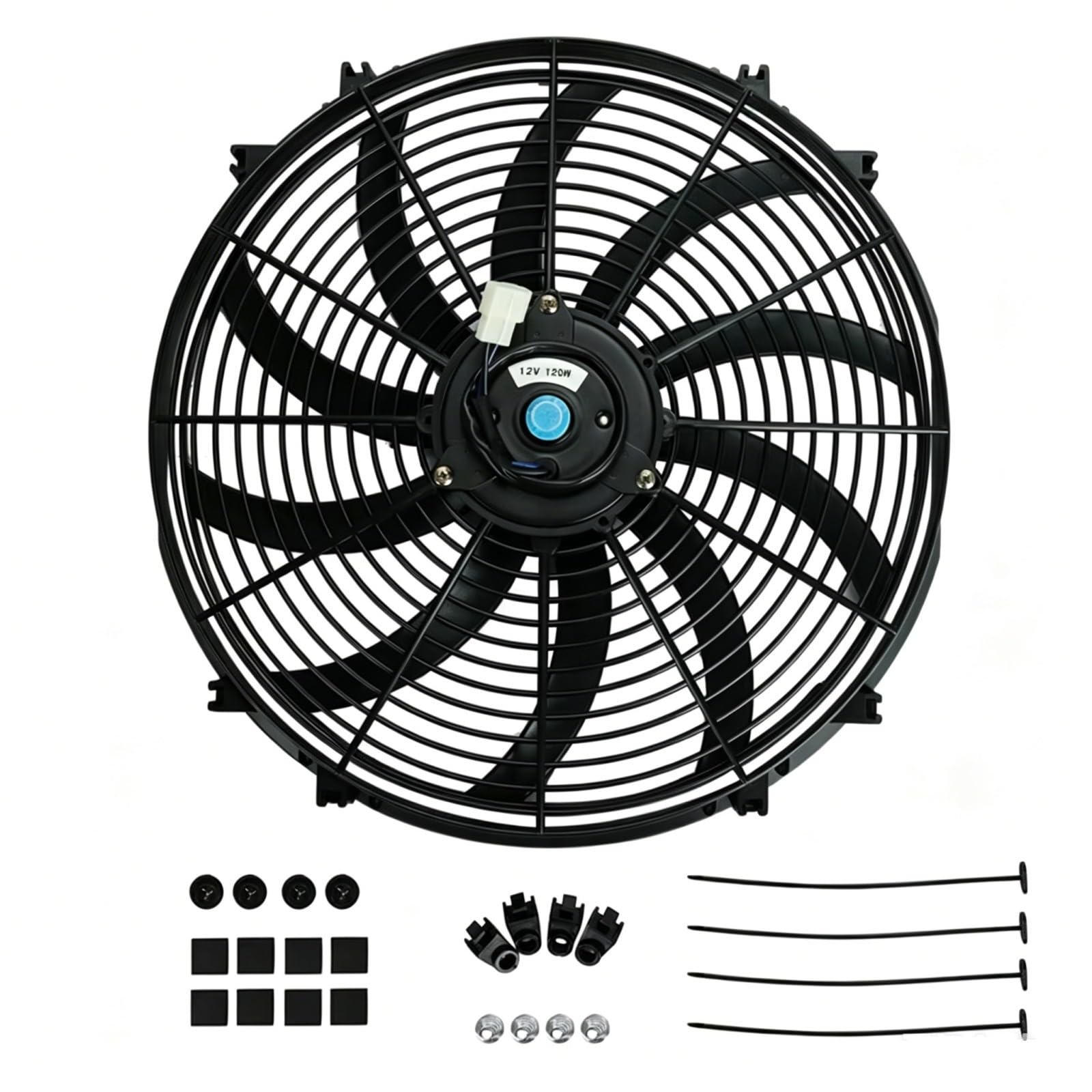 Refrigeración Del Radiador Eléctrico Compatible Con Ventilador Universal De Empuje Y Tracción Del Aire Acondicionado Del Coche 120W 16 "pulgadas 12v Motor refrigeración Ventilador