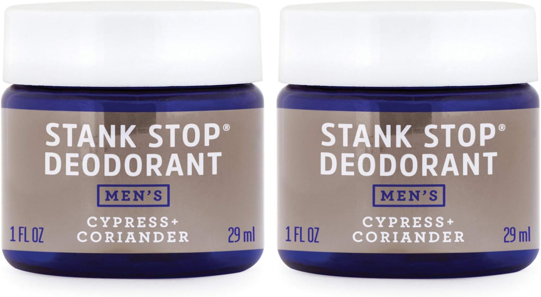FATCO Stank Stop Natural Deodorant, Cream, 1 oz, Jar [2 PACK] (Scotch Pine + Coriander)