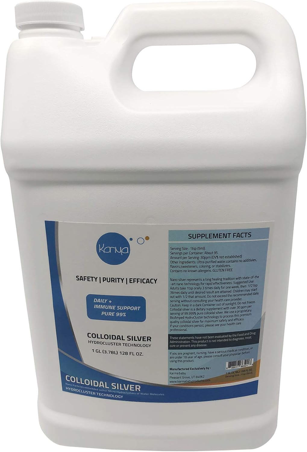 Karma Colloidal Silver Bulk Liquid Natural Immune System