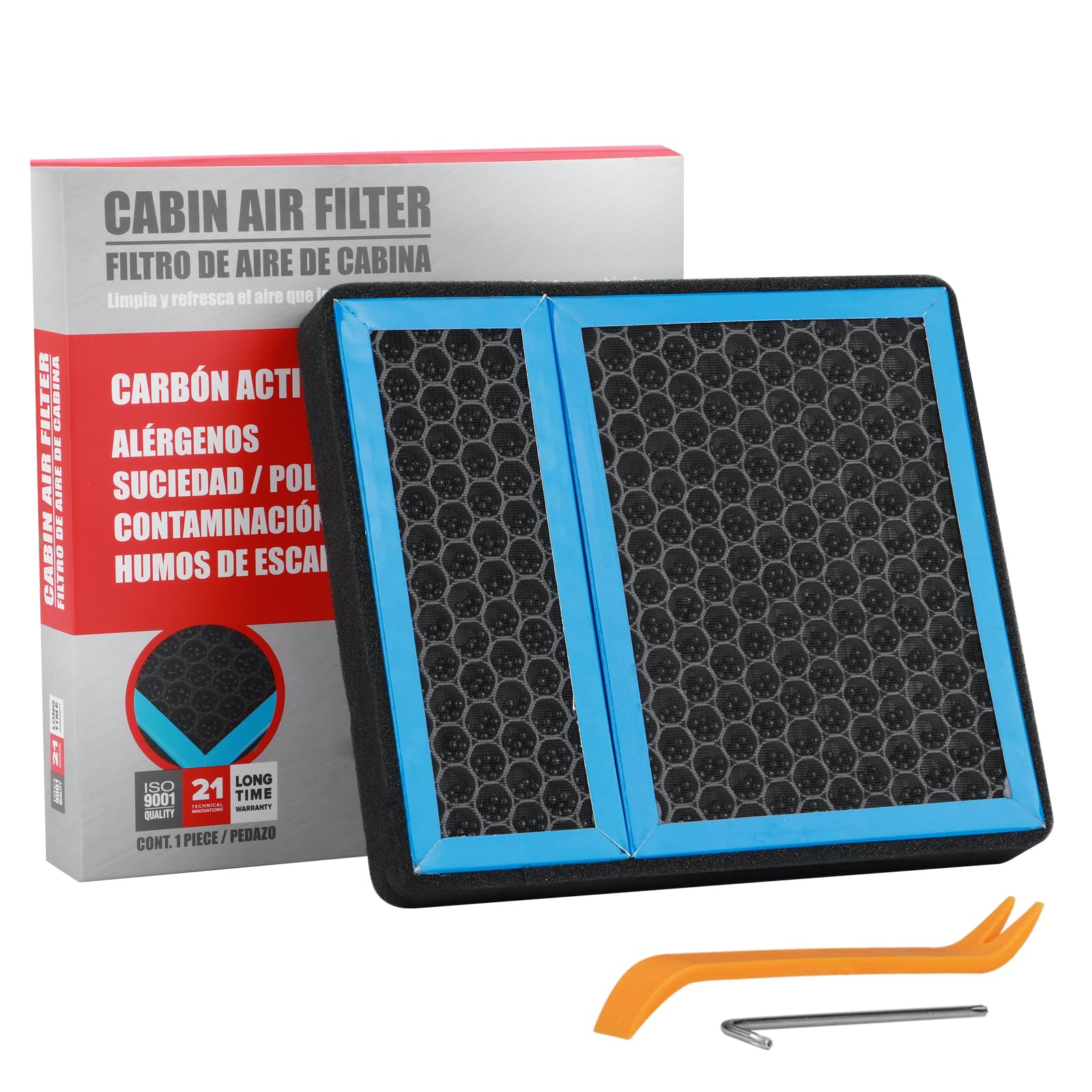 Upgraded CF12157 Cabin Air Filter with Nutshell Activated Carbon Compatible with Toyota Prius 2016-2025,Camry 18-25,Rav4 2019-2025;Lexus Rx350 16-25,