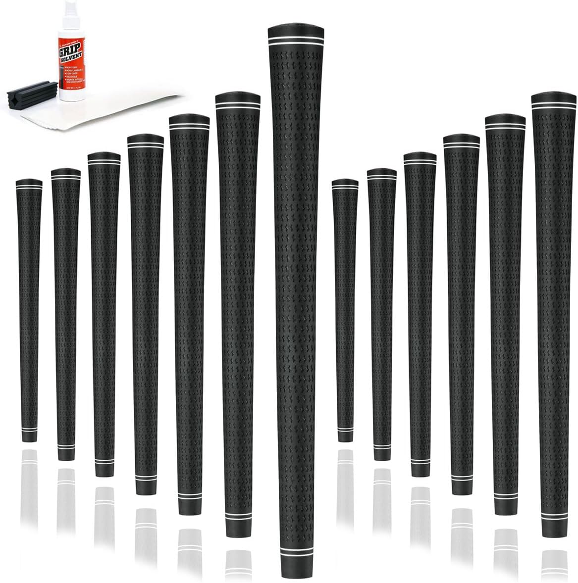 Karma Revolution 360 Golf Club Grips & Grip Kits for Men, No Alignment Necessary, Easy Install Rubber Design, Single, 9, 13, 25 Packs, Standard Midsize Oversize Jumbo Choices