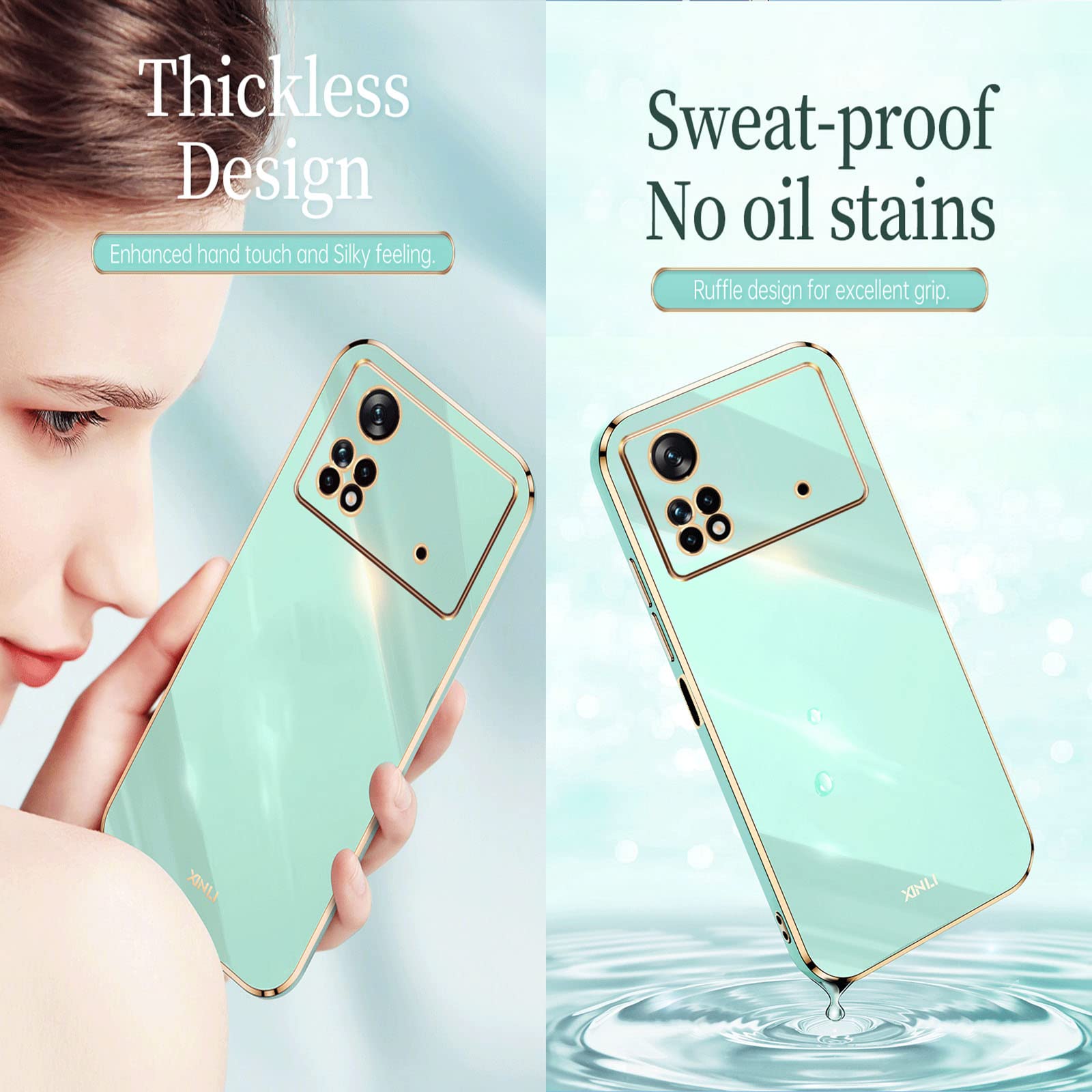 ILING Cover Per Xiaomi Poco M4 Pro 4G, Cabina Silicone Colorato 515648