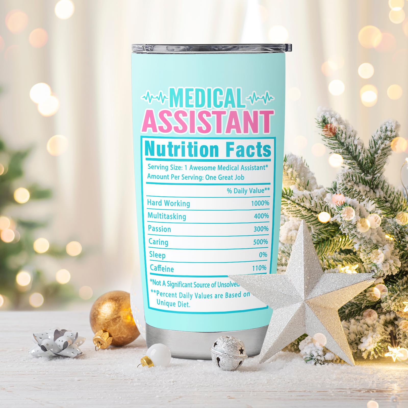 Medical Assistant Gifts for Women, MA Week Gift for Her, MA Appreciation Gifts, 20oz Stainless Steel Coffee Mug Tumbler, Medical Assistant Week Presents for Women