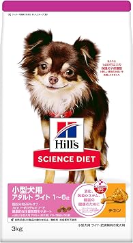 Science Diet Dog Food Adult Light for Small Dogs, Age 1 and Up, Chicken, 6.6 lbs 3 kg, Overweight Adult Dogs, Trial, Dry