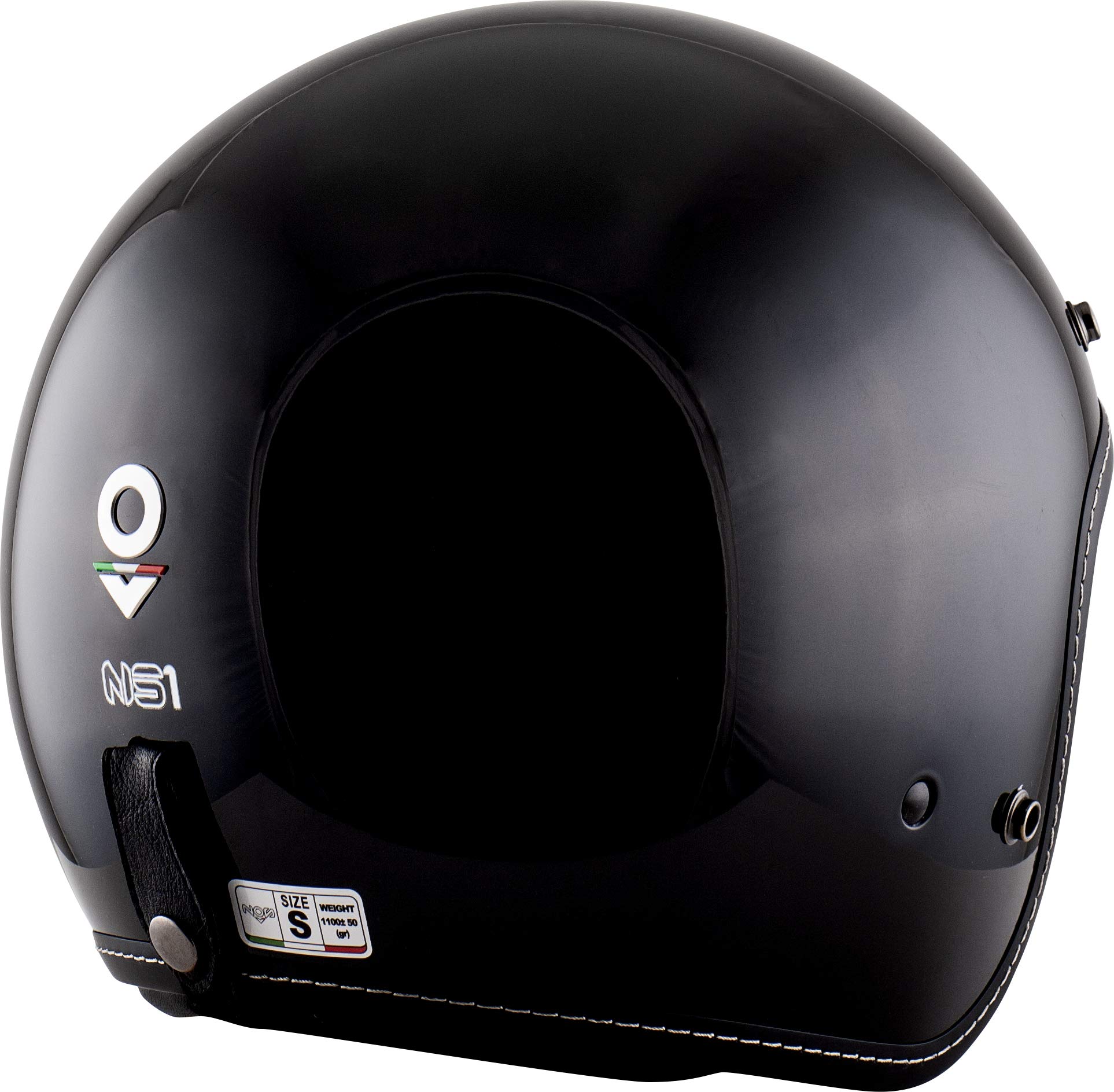 Casco NOS Helmets NS-1 – HRPolymer, EPS A Due Densità, Visierino Parasole, Intercom Ready, Vari Colori (Black Matt)
